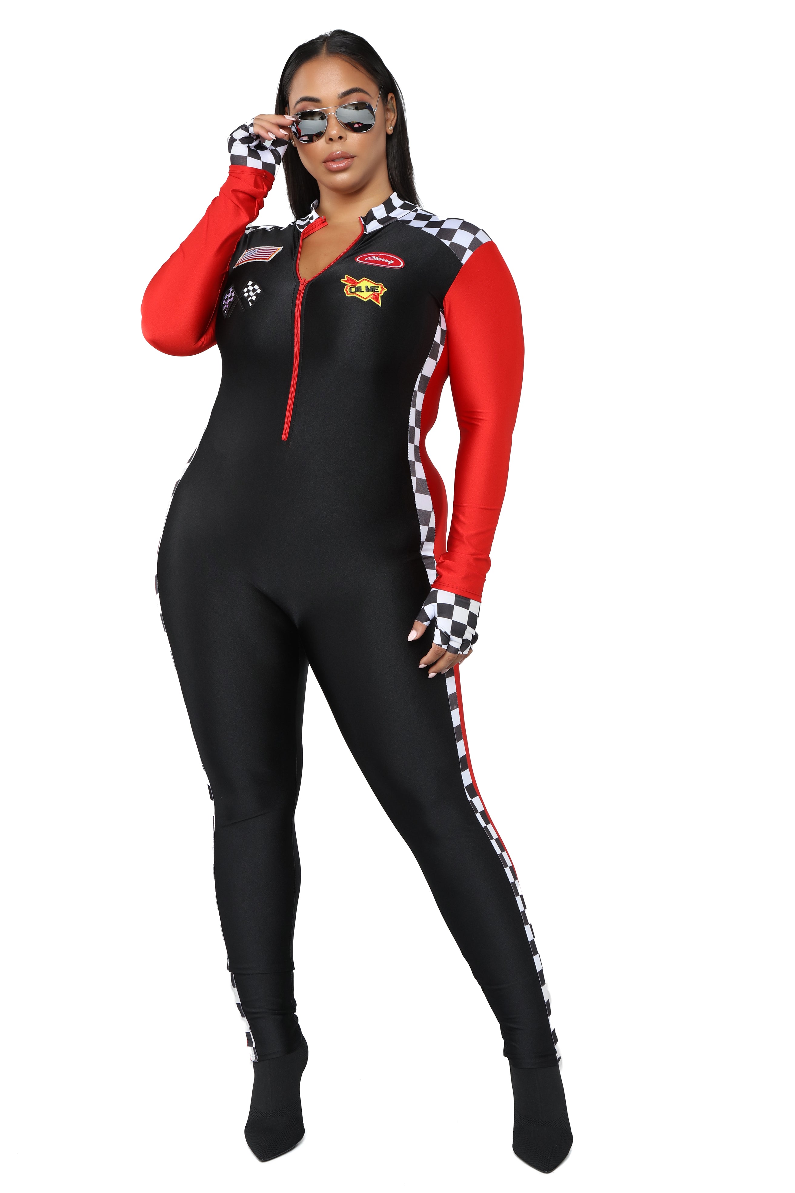 Burning Rubber 3 Piece Costume Set - Black