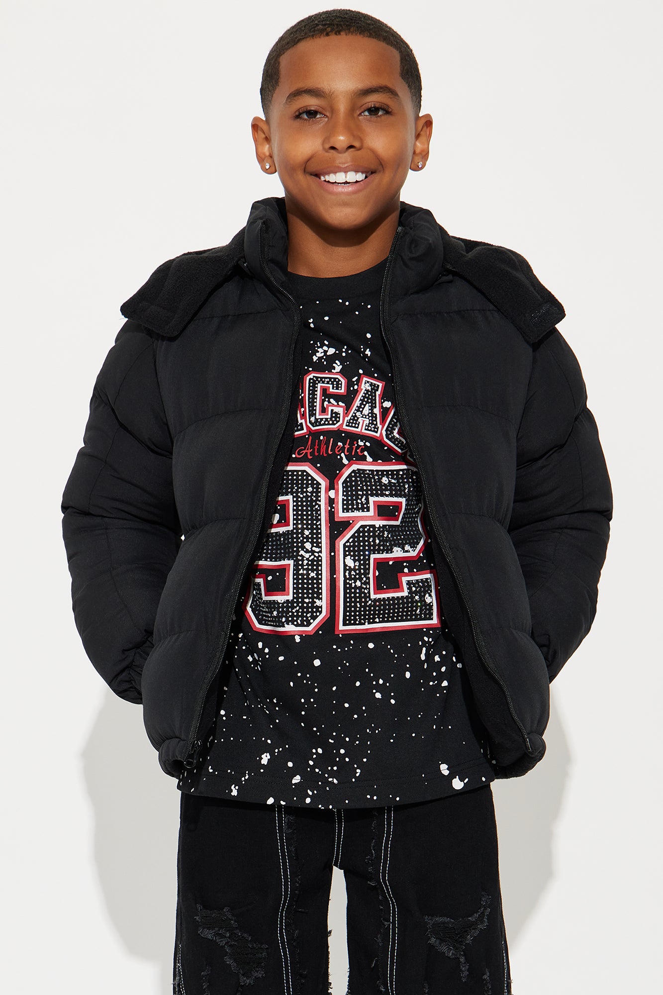 Mini Ready For The Colder Weather Puffer Jacket - Black