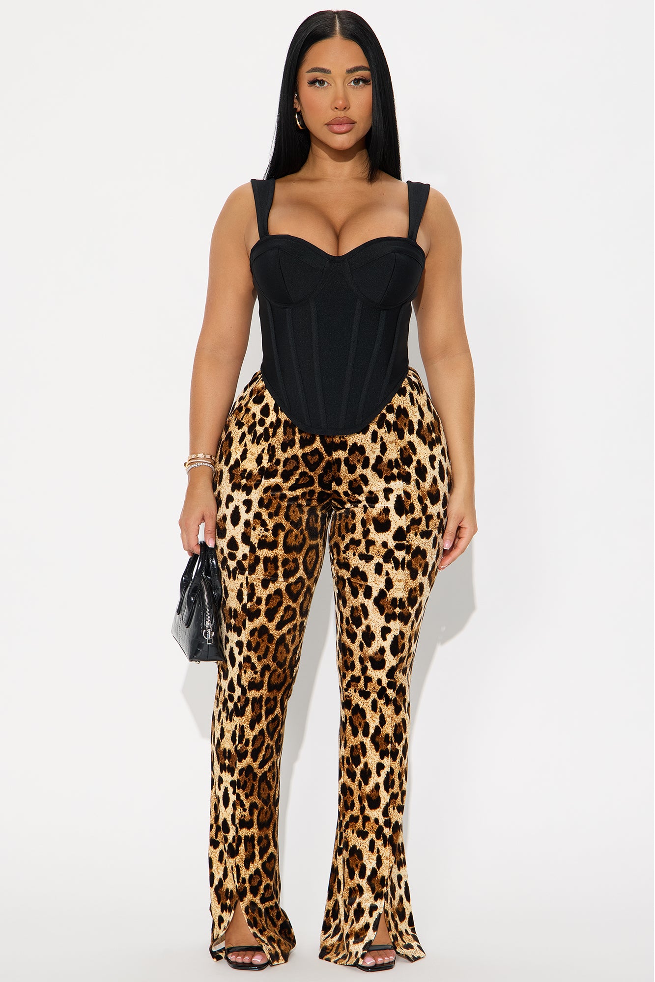 Cece Bandage Corset Top - Black