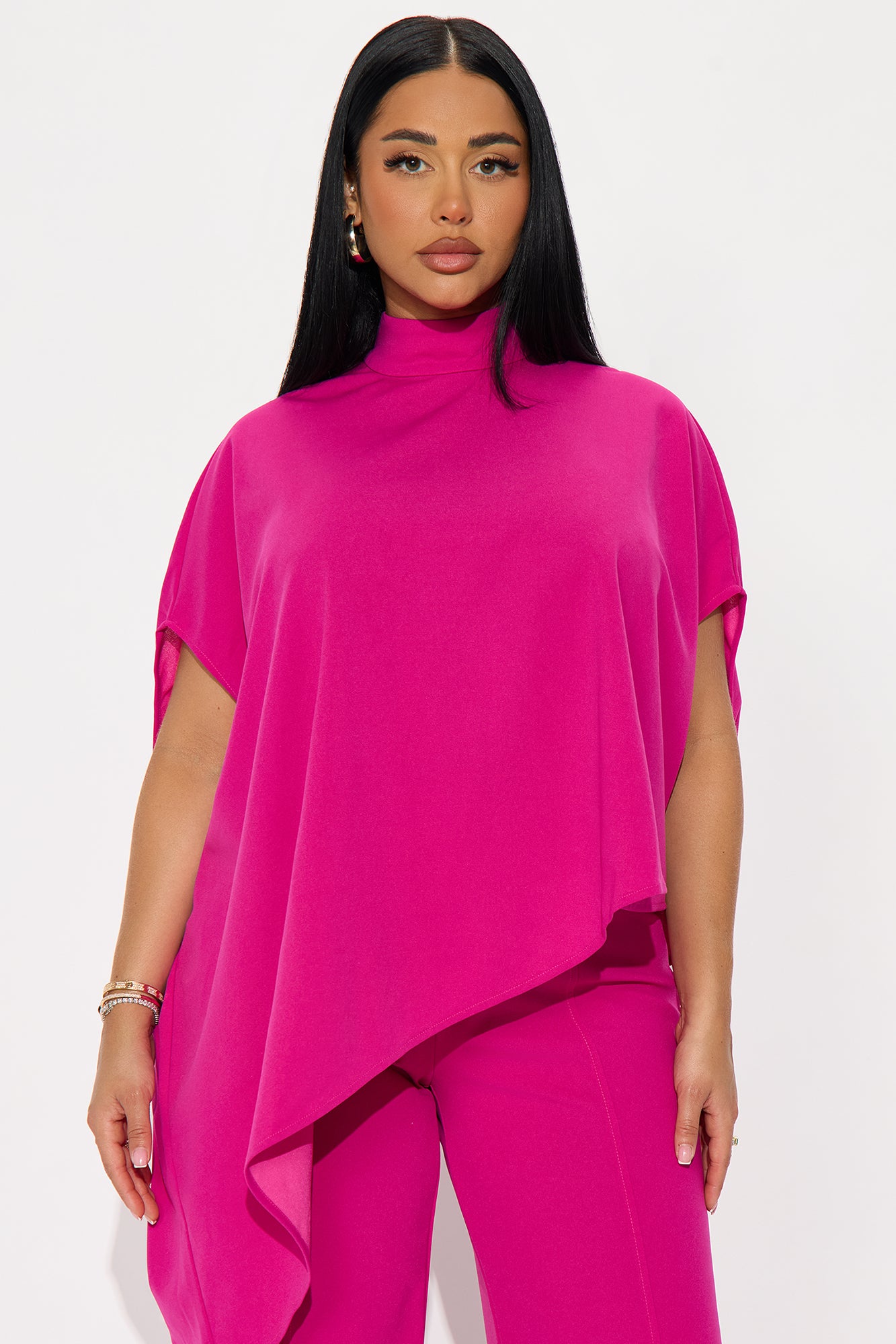Diana Draped Pant Set - Magenta