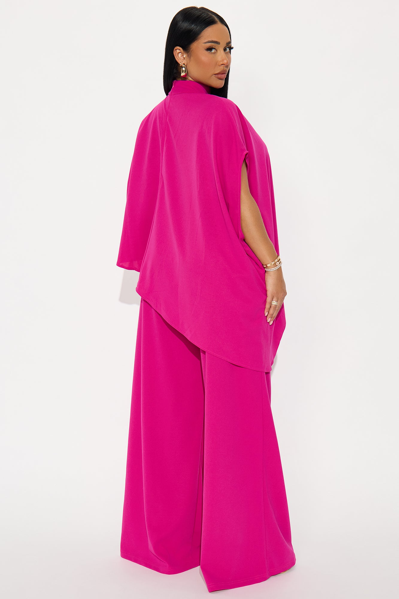 Diana Draped Pant Set - Magenta
