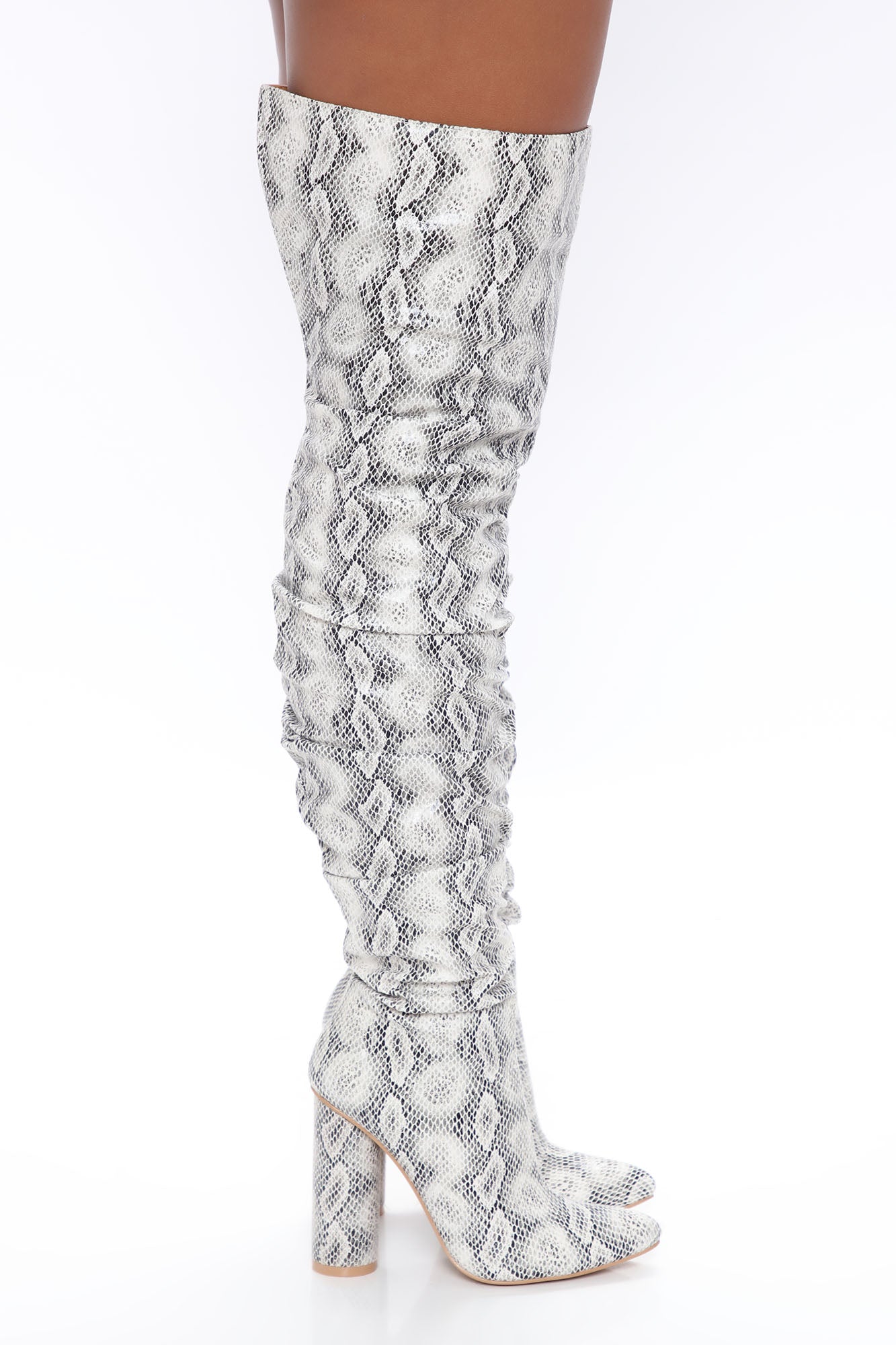 Not Playing Around Heeled Boots - Black/White