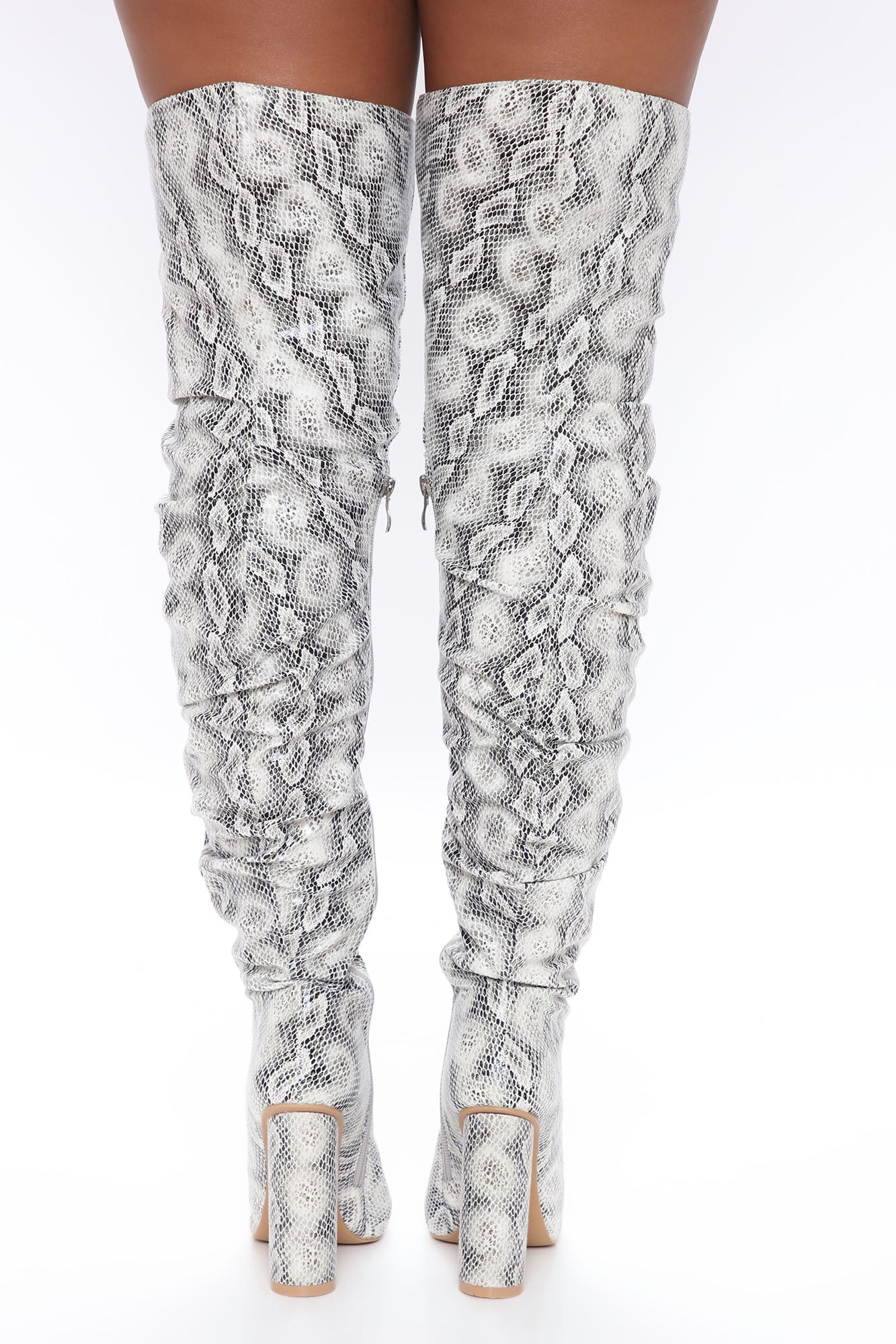 Not Playing Around Heeled Boots - Black/White