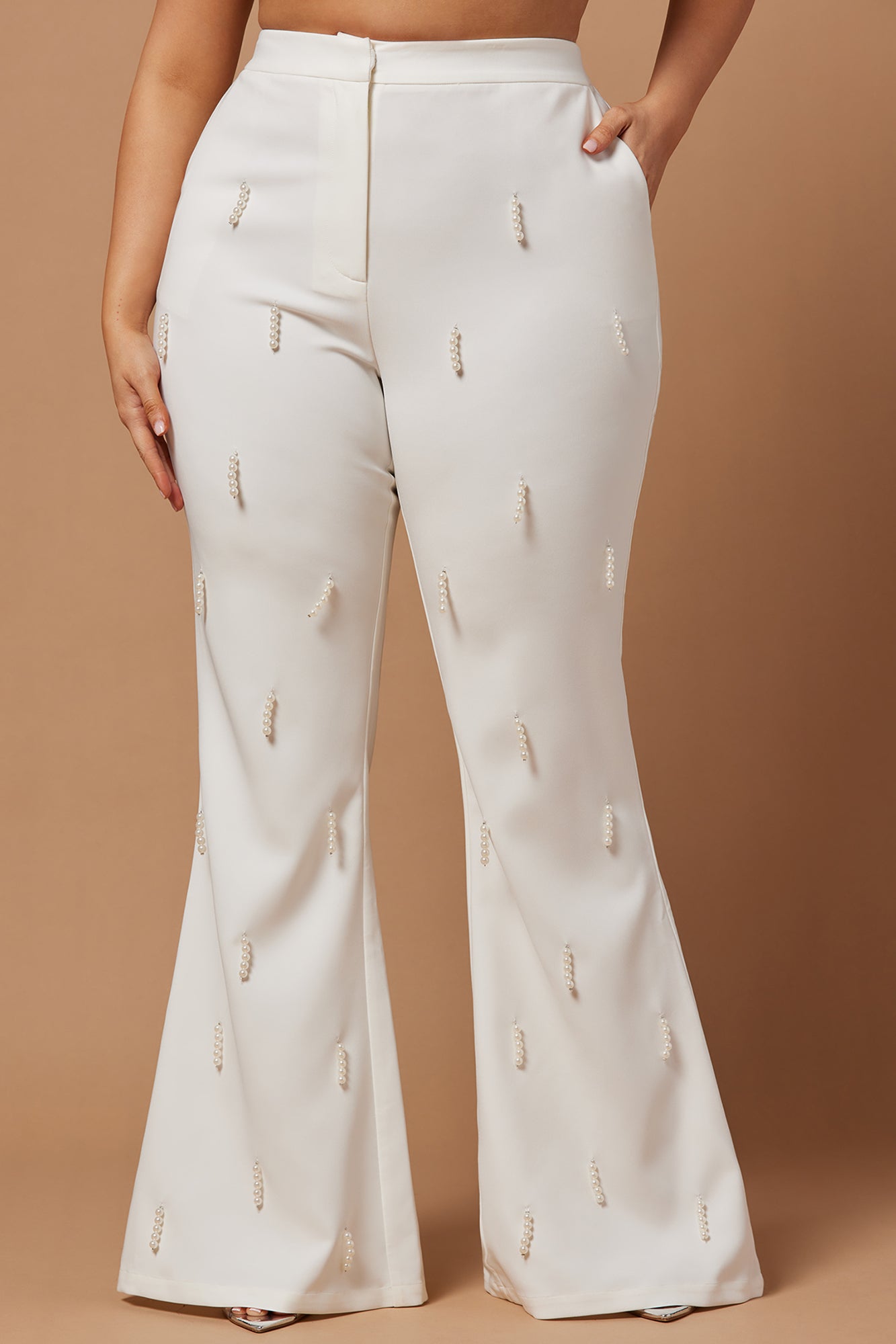 Bella Embellished Pant - Ivory