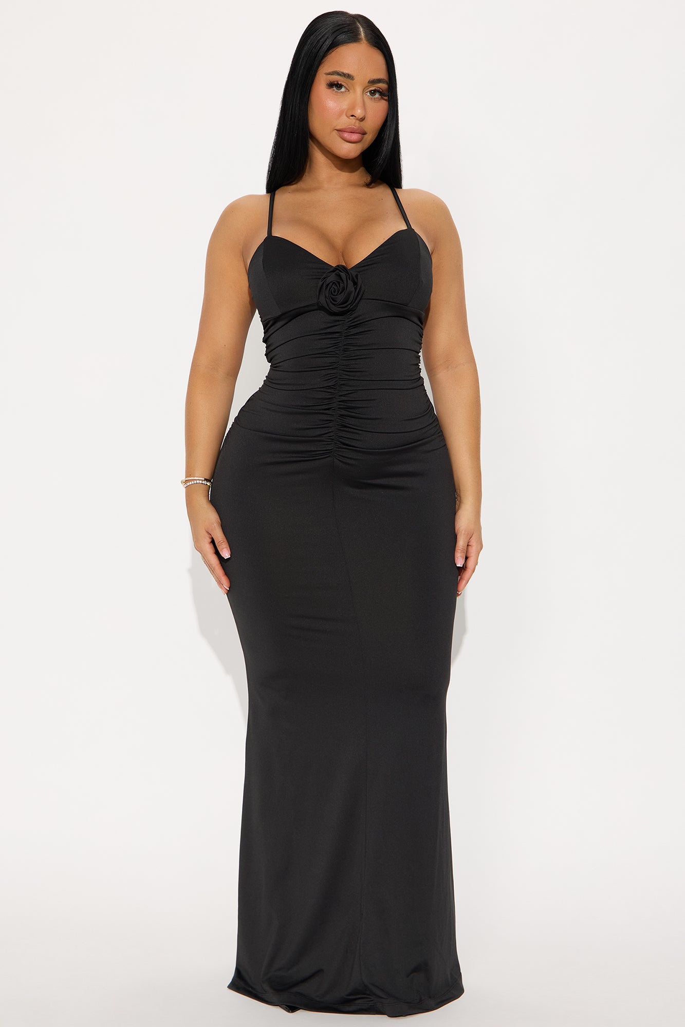Rosy Babe Maxi Dress - Black