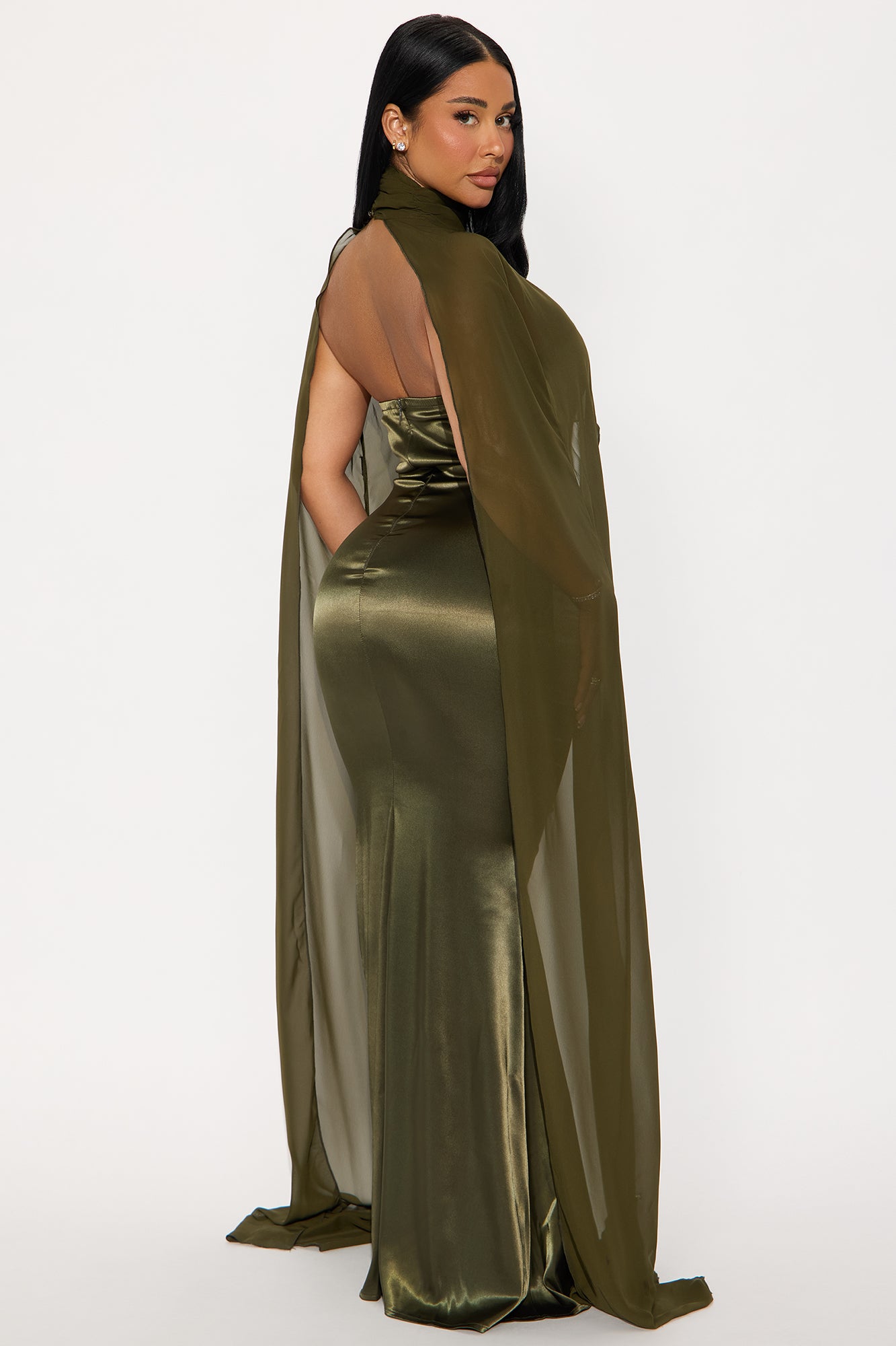 Take That Satin Gown - Olive