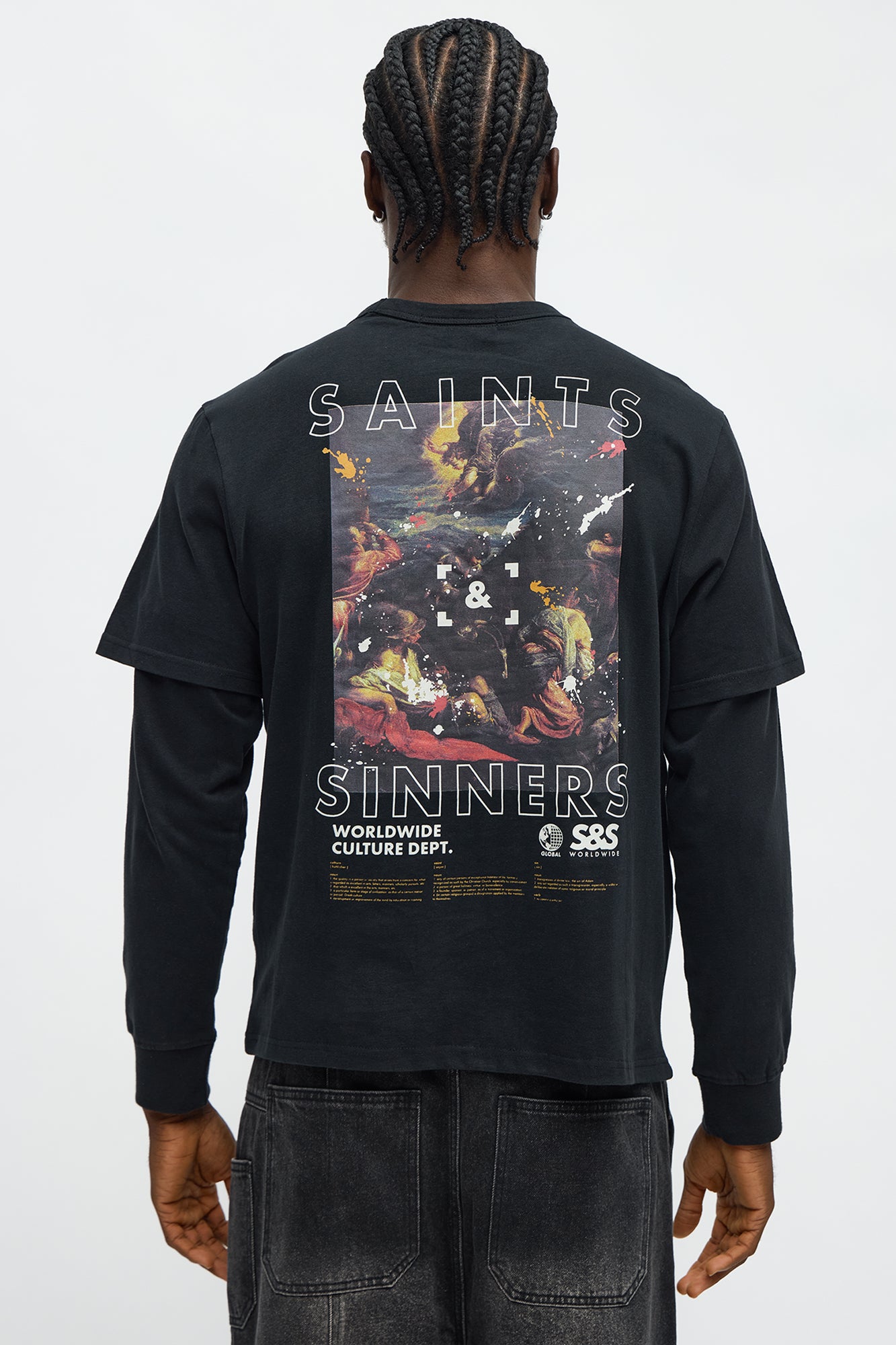 Saints Sinners Twofer Tee - Black