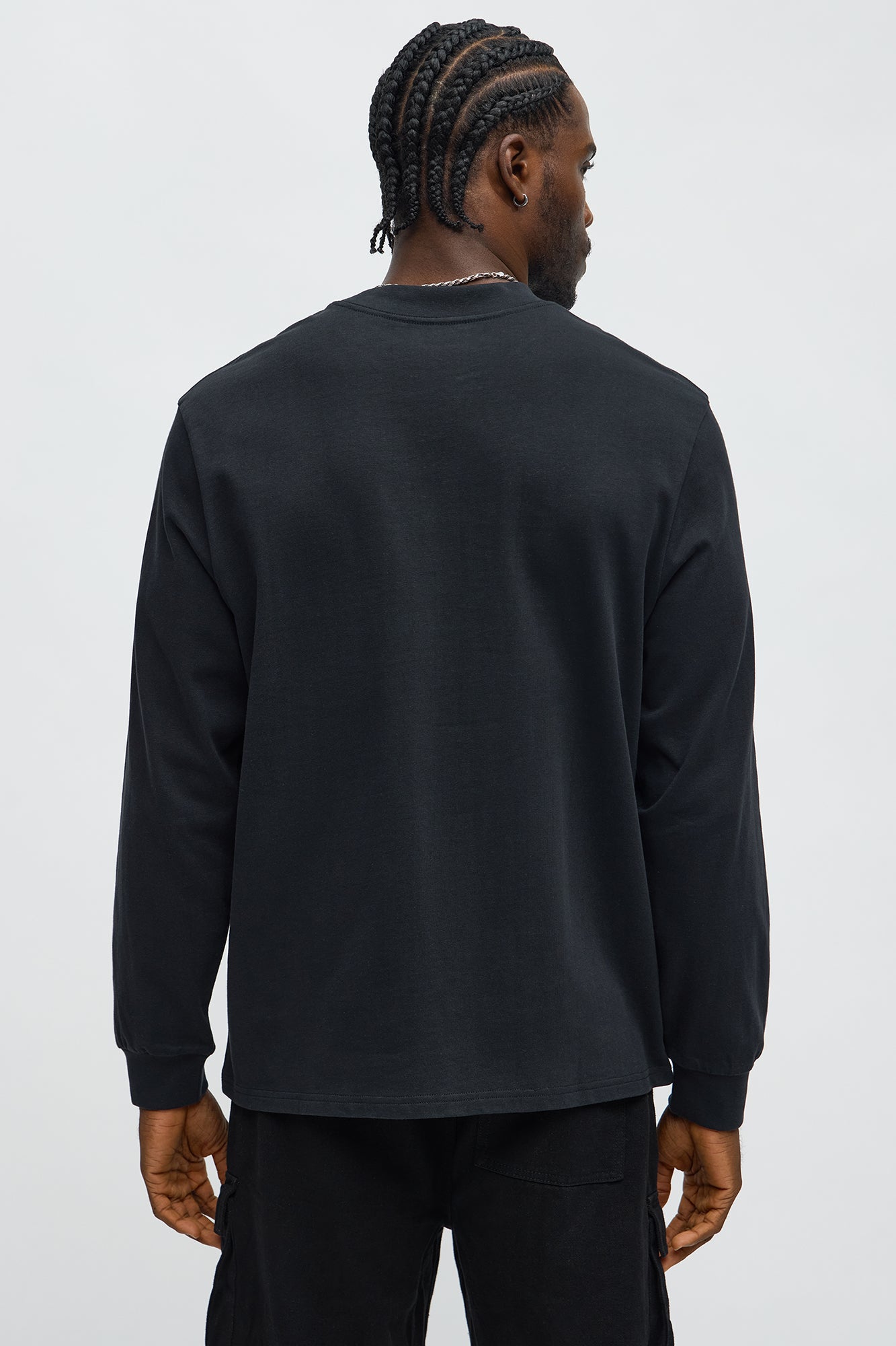 Oversized Heavyweight Long Sleeve Tee - Black