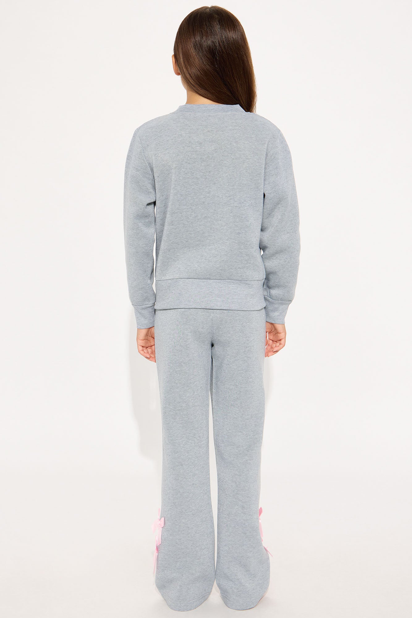 Mini Simply The Prettiest Sweatshirt And Pant Set - Heather Grey