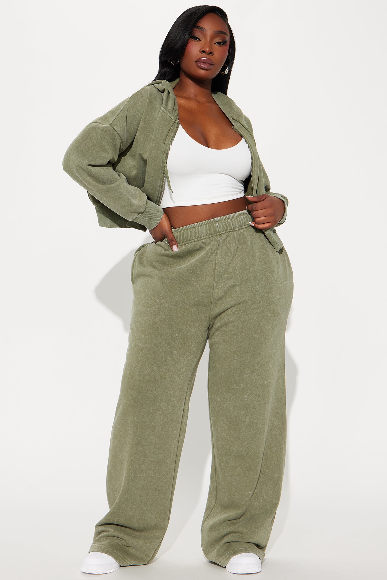 My Favorite Fleece Pant Set - Olive