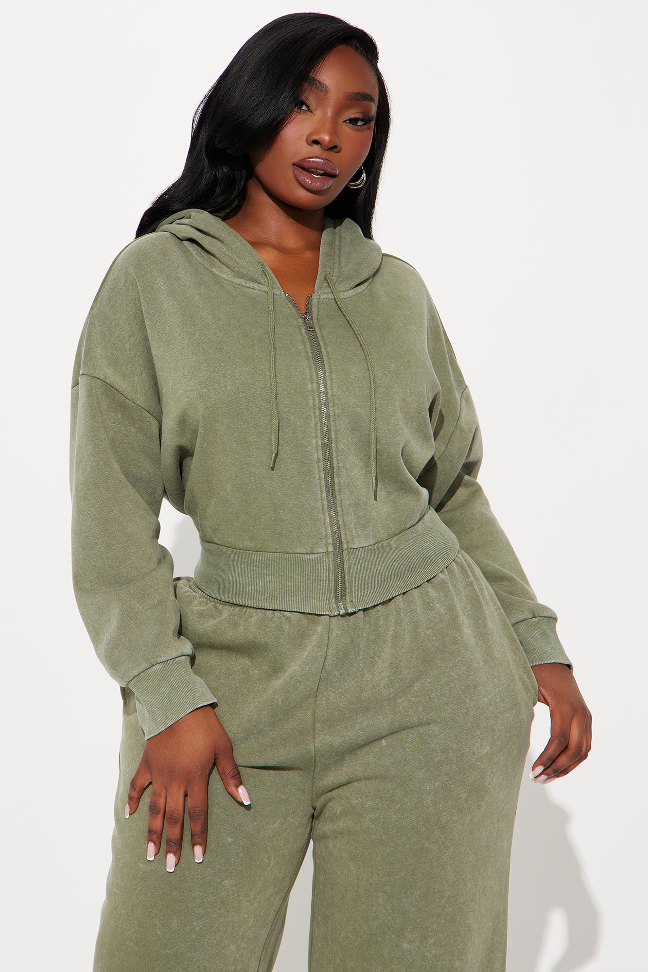 My Favorite Fleece Pant Set - Olive