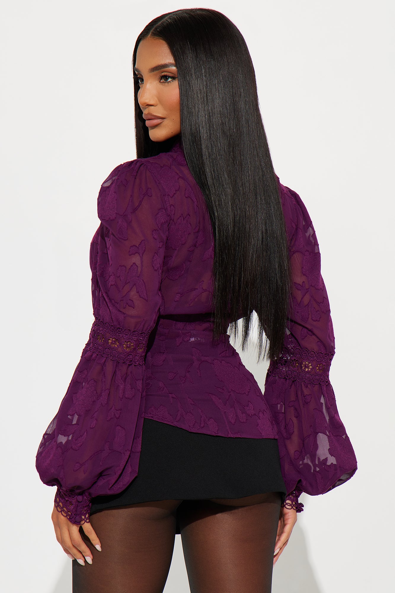 Staying Loyal Blouse - Plum