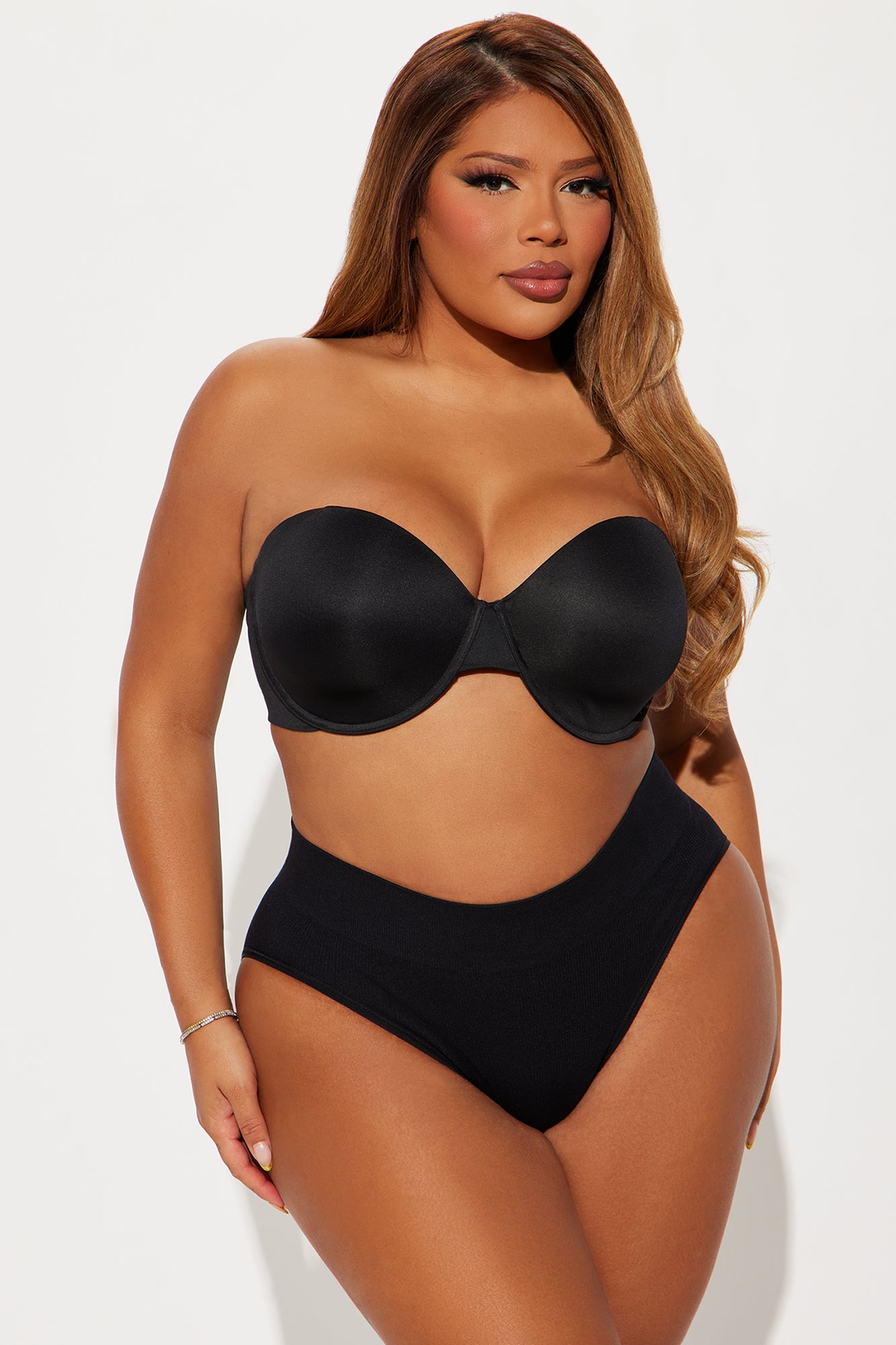 Me And You Seamless Ribbed Brief Panty - Black