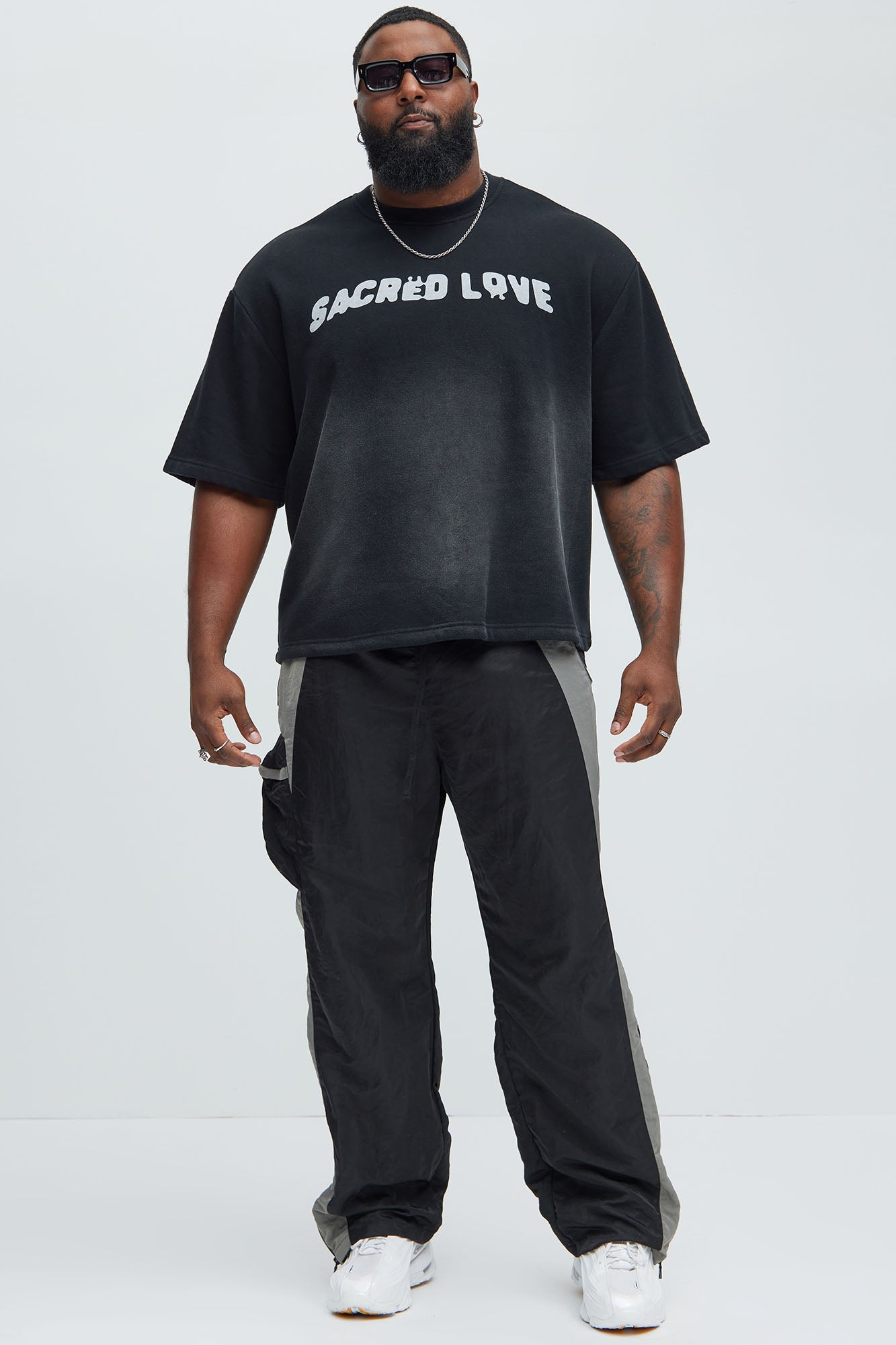 Tayson Sacred Love Relaxed Short Sleeve Tee - Black