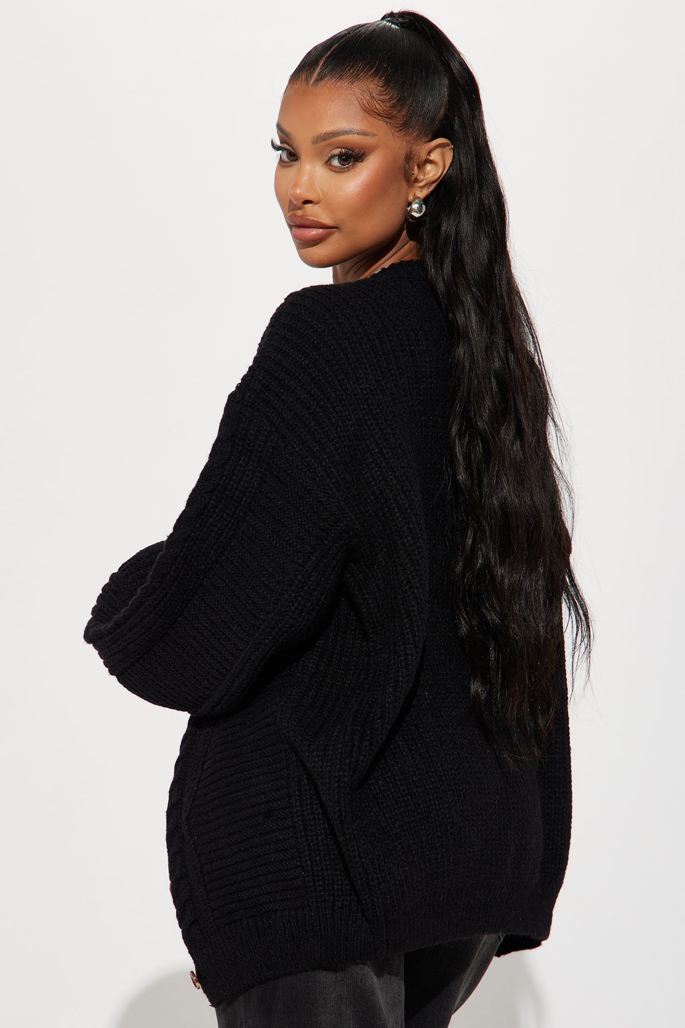 Couch Convo Cardigan - Black