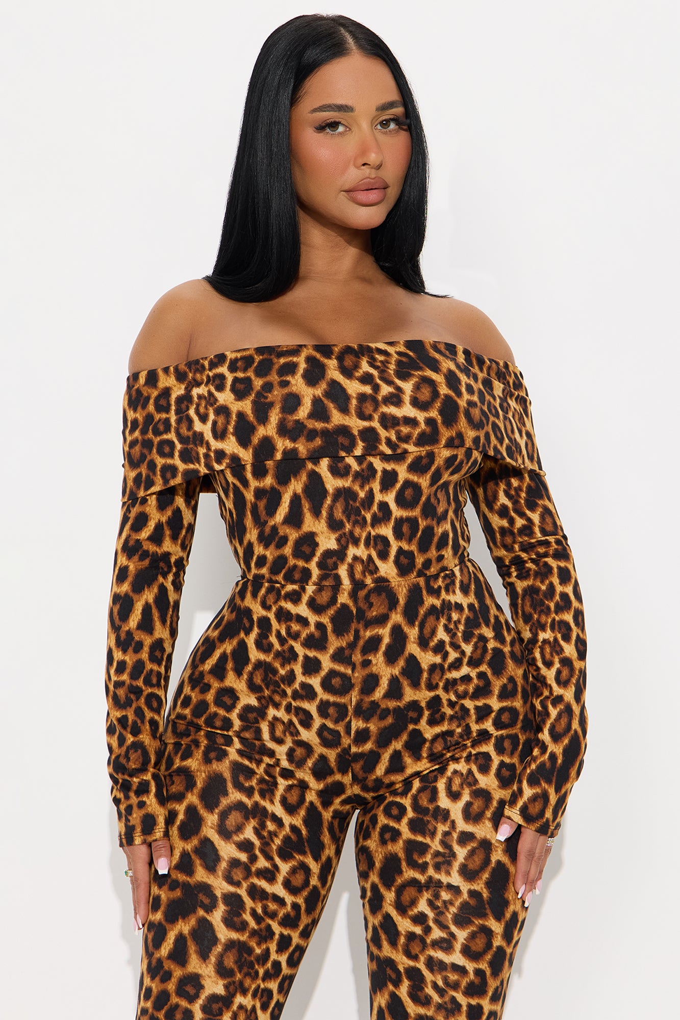 Malia Leopard Capri Jumpsuit - Brown/combo