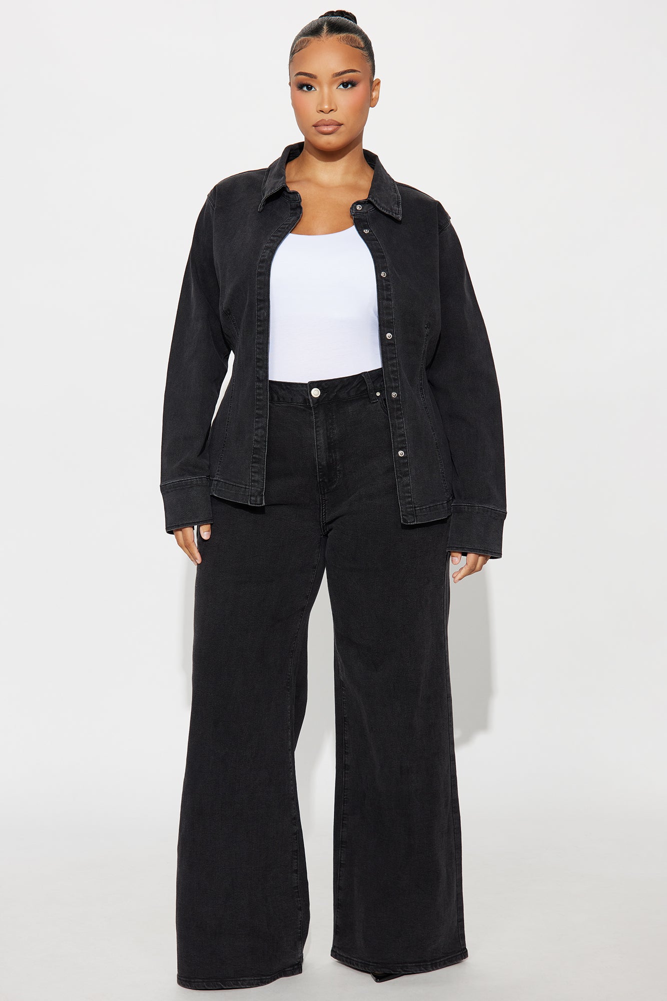 Drew Denim Pant Set - Black