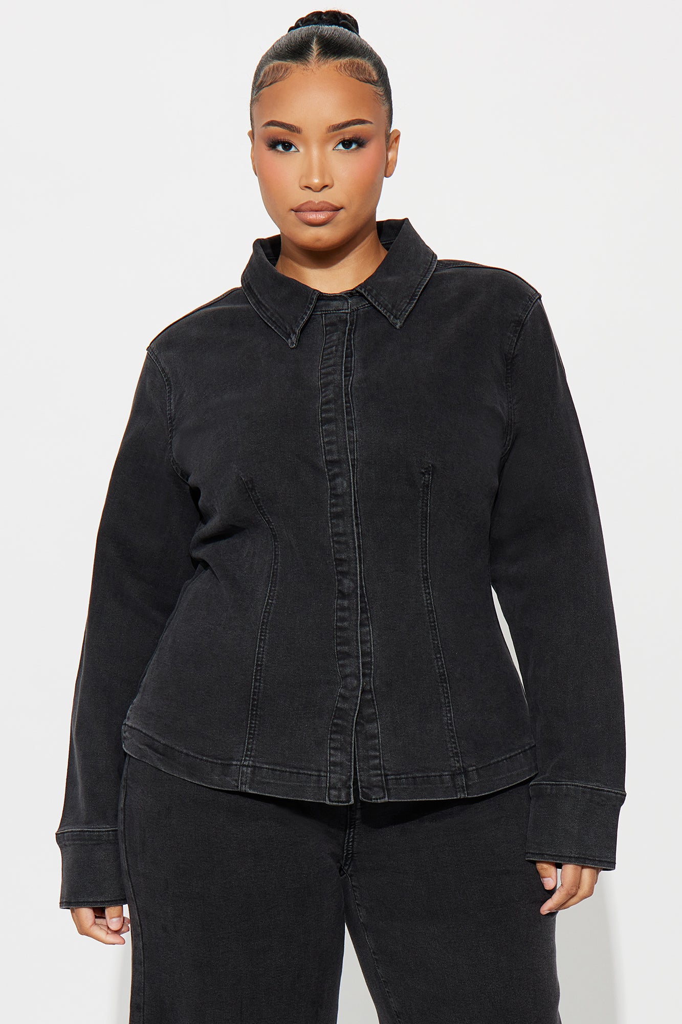 Drew Denim Pant Set - Black
