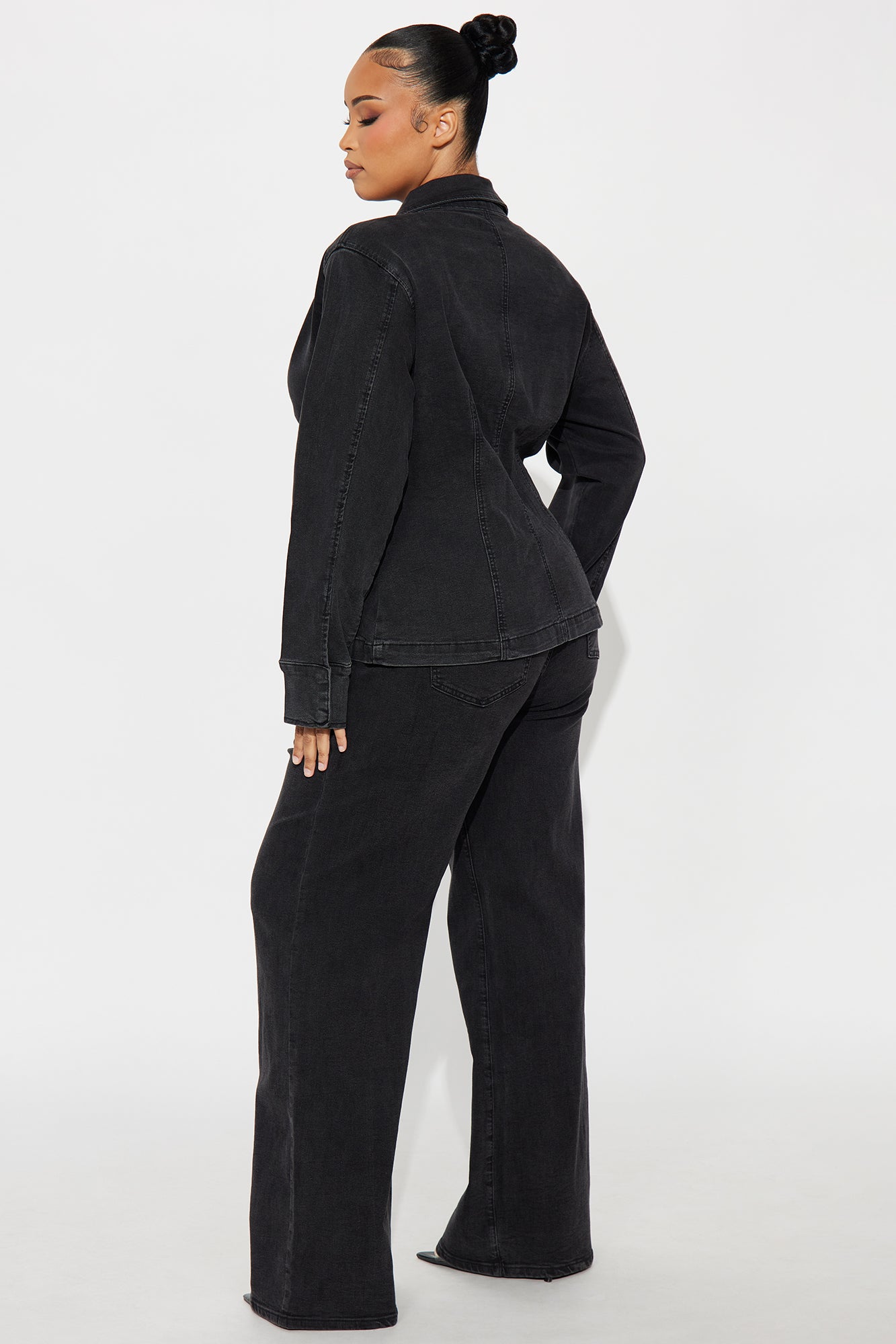Drew Denim Pant Set - Black