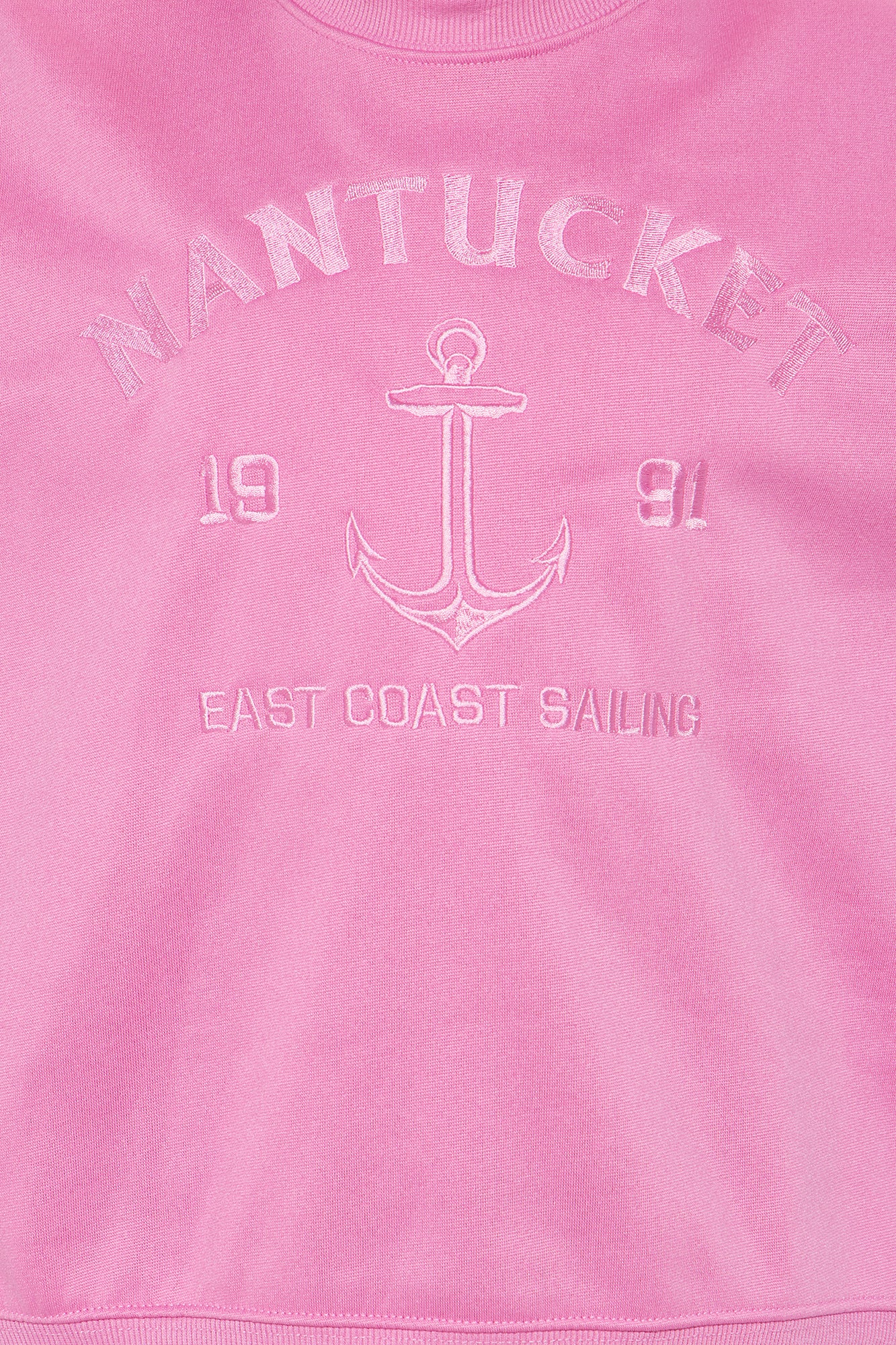 Mini Weekend Vibes Embroidered Sweatshirt - Pink