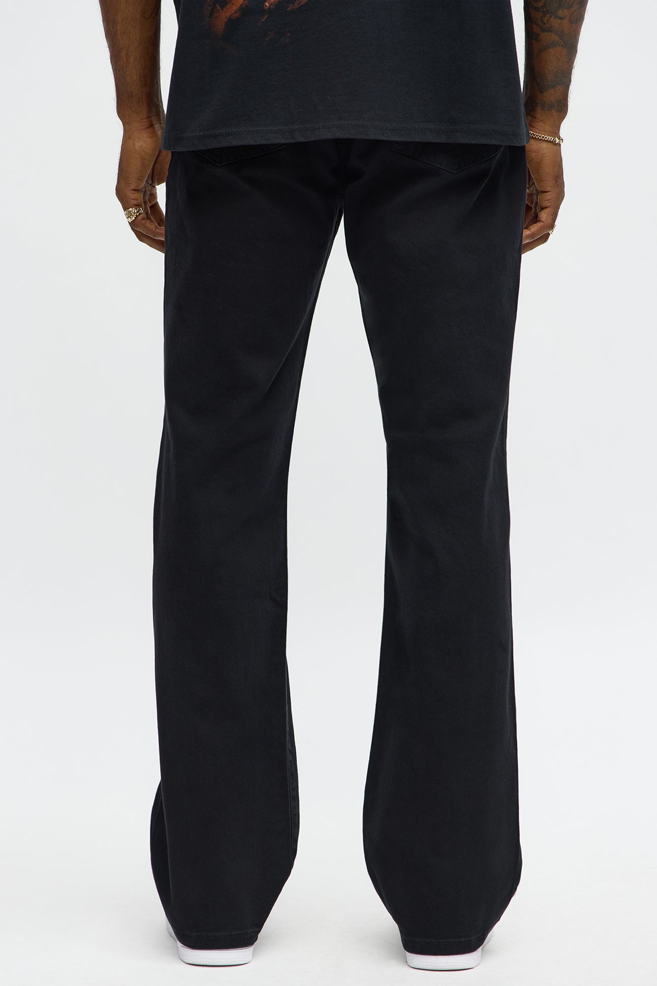 Mac Chino Stacked Slim Flare Pants - Black
