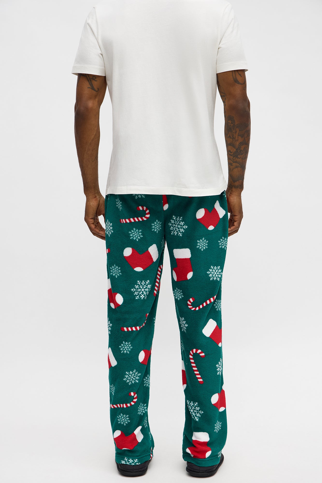 Stocking Stuffer Plush Holiday Lounge Pants - Green/combo