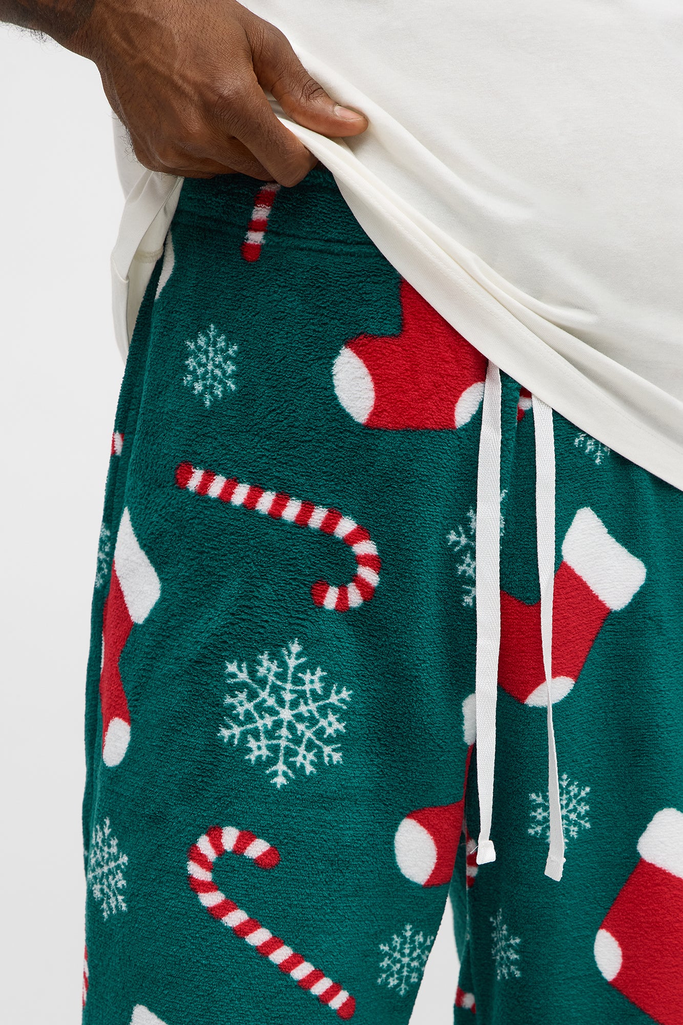 Stocking Stuffer Plush Holiday Lounge Pants - Green/combo