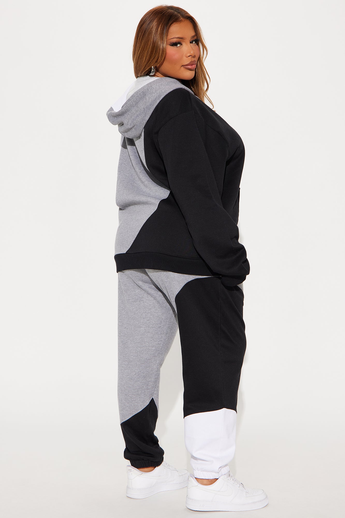 Cloudy Days Fleece Pant Set - Black/combo