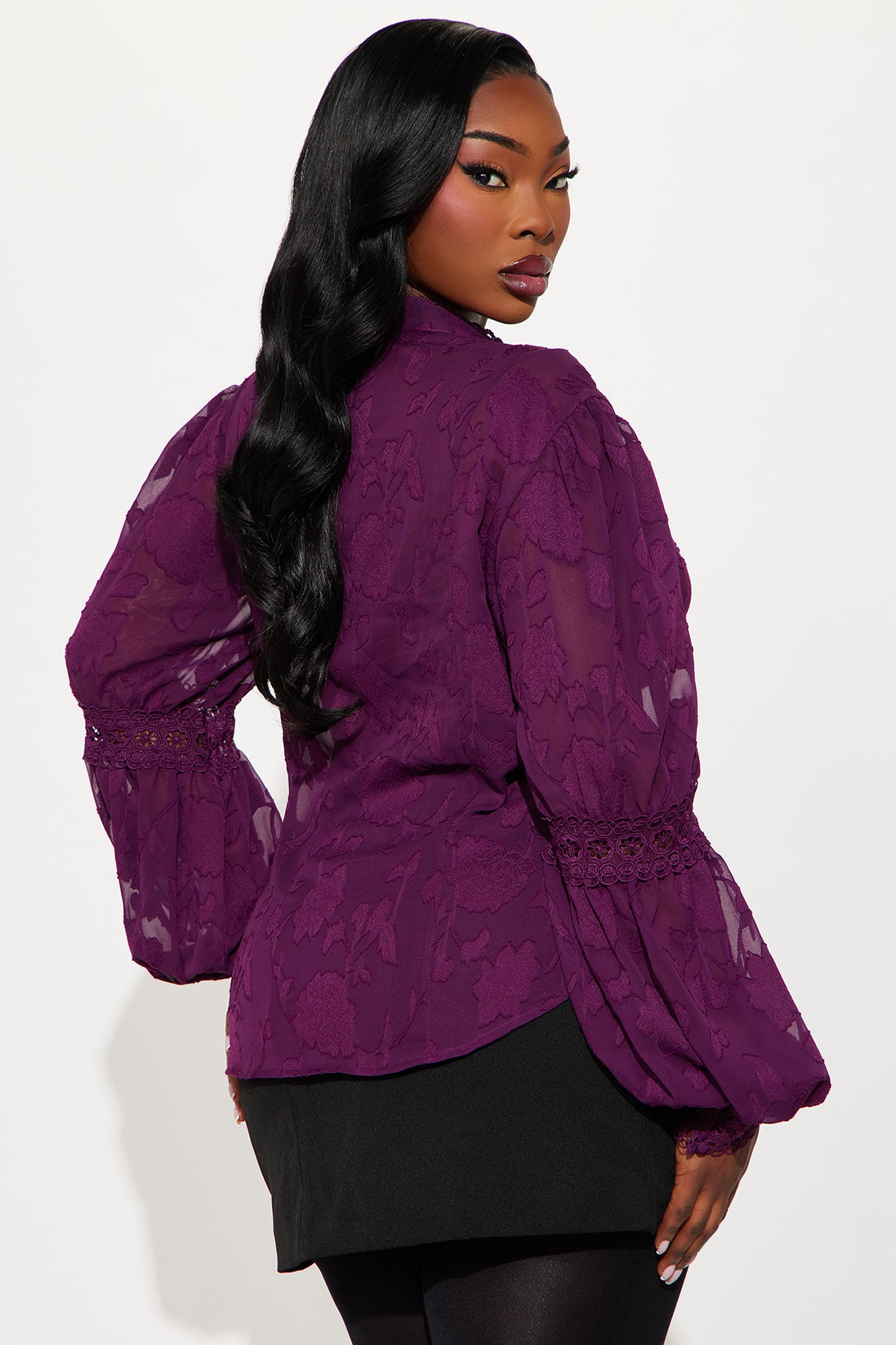 Staying Loyal Blouse - Plum