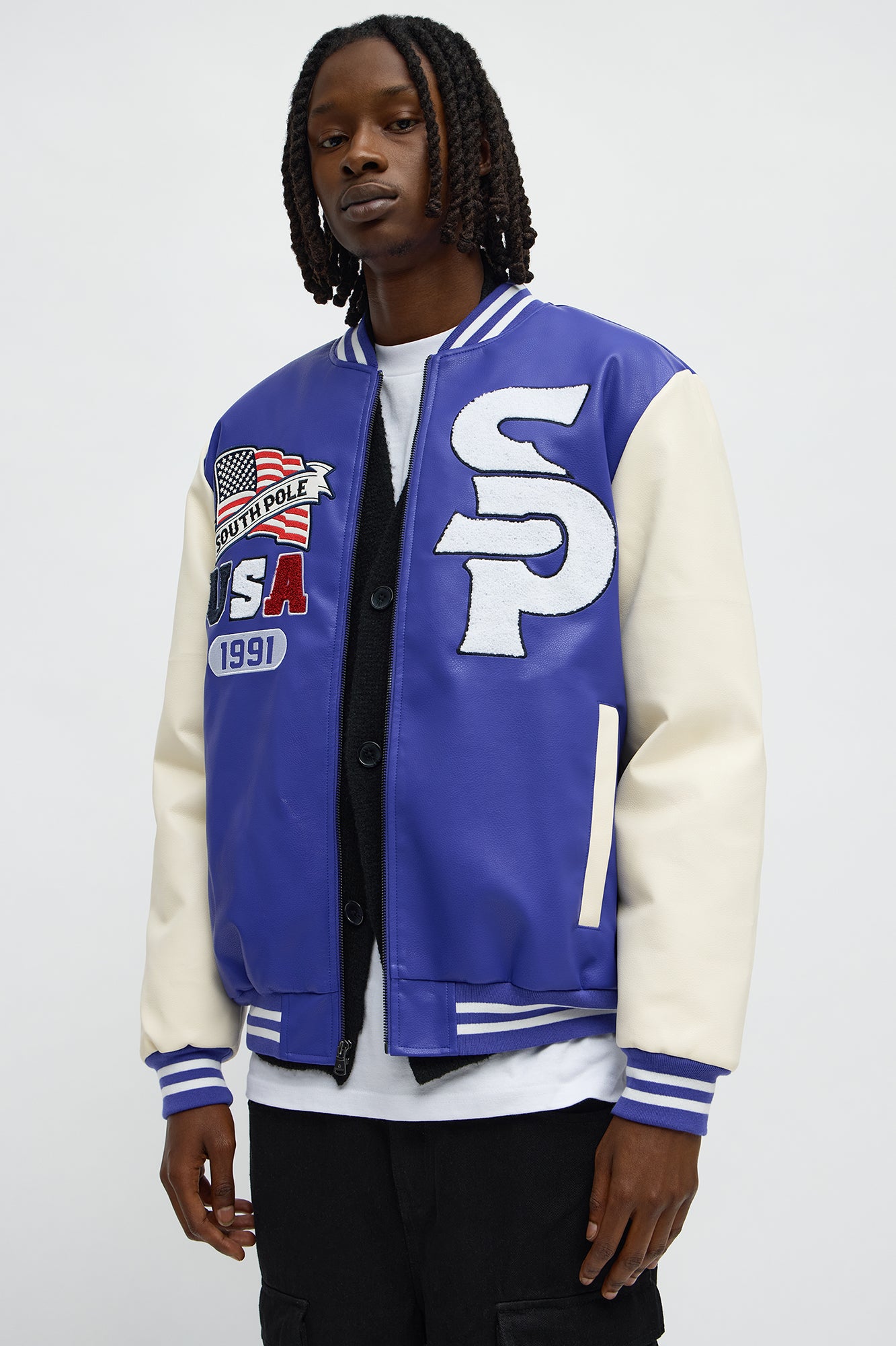 Southpole Downtown New York Varsity Jacket - Navy