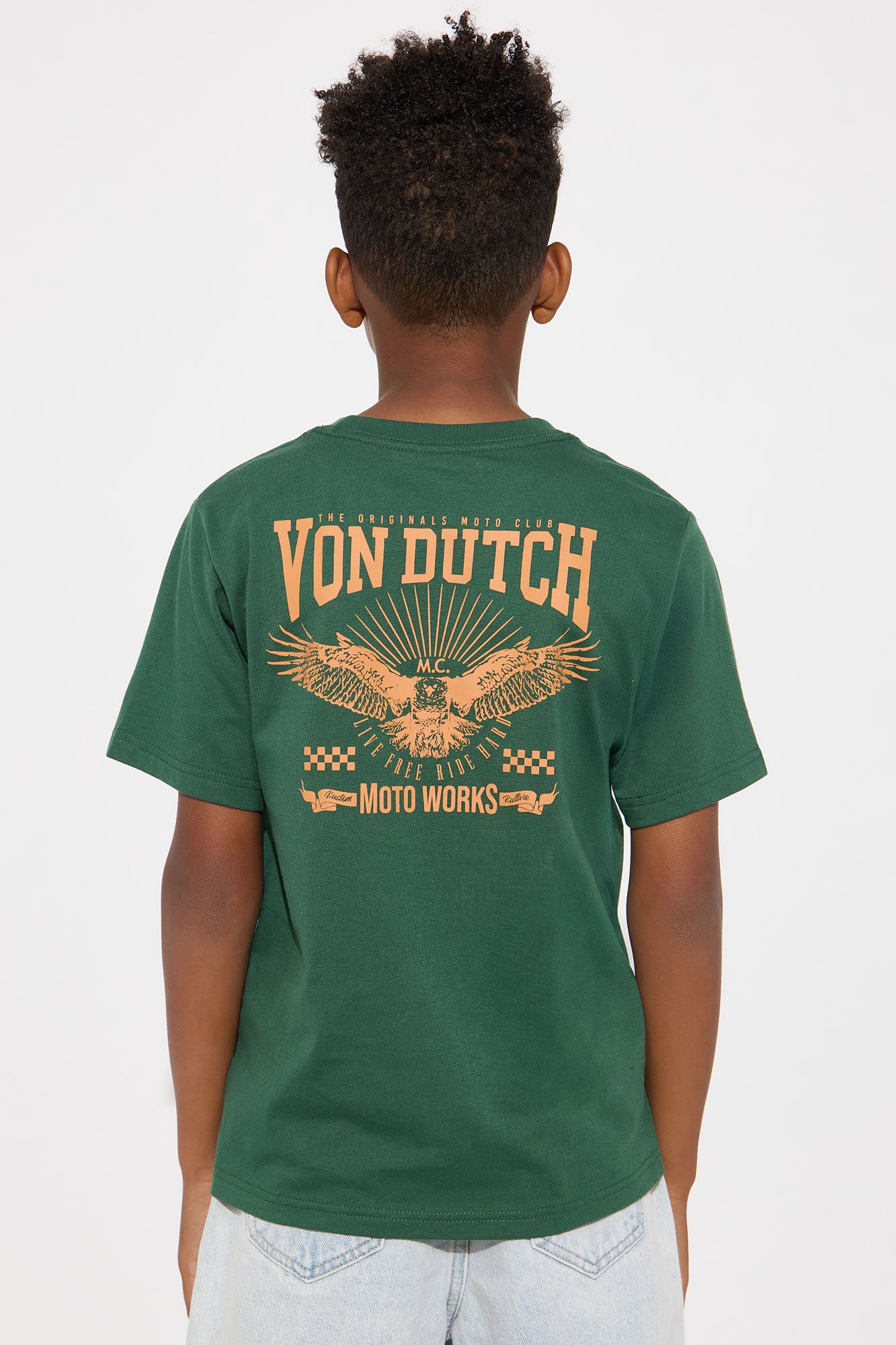 Mini Oversized Von Dutch Motor Works Tee - Green