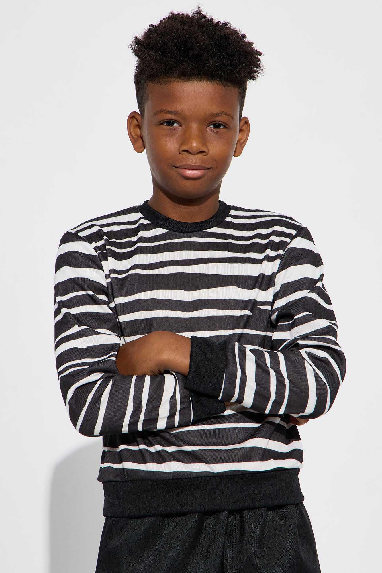 Mini Pugsley Adams Costume - Black/White