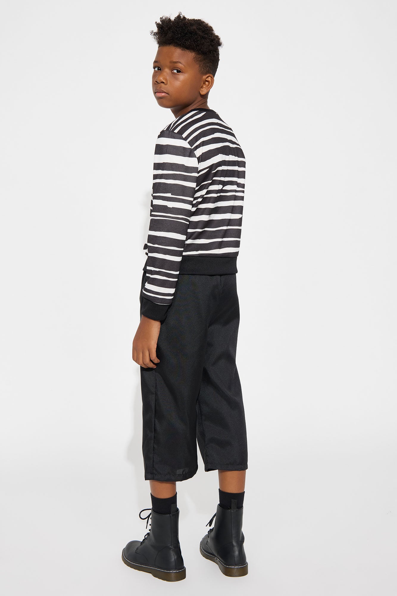 Mini Pugsley Adams Costume - Black/White