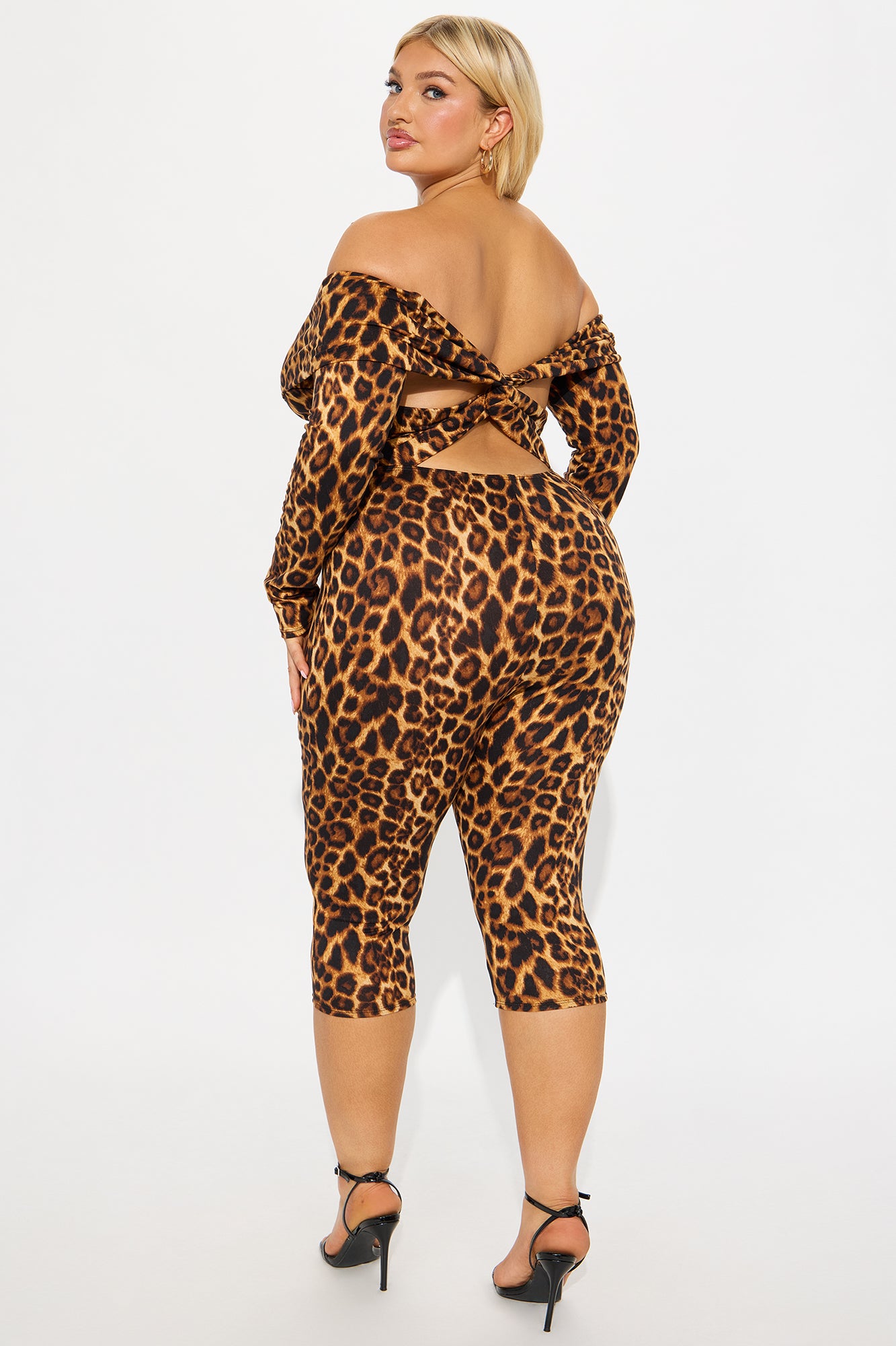 Malia Leopard Capri Jumpsuit - Brown/combo