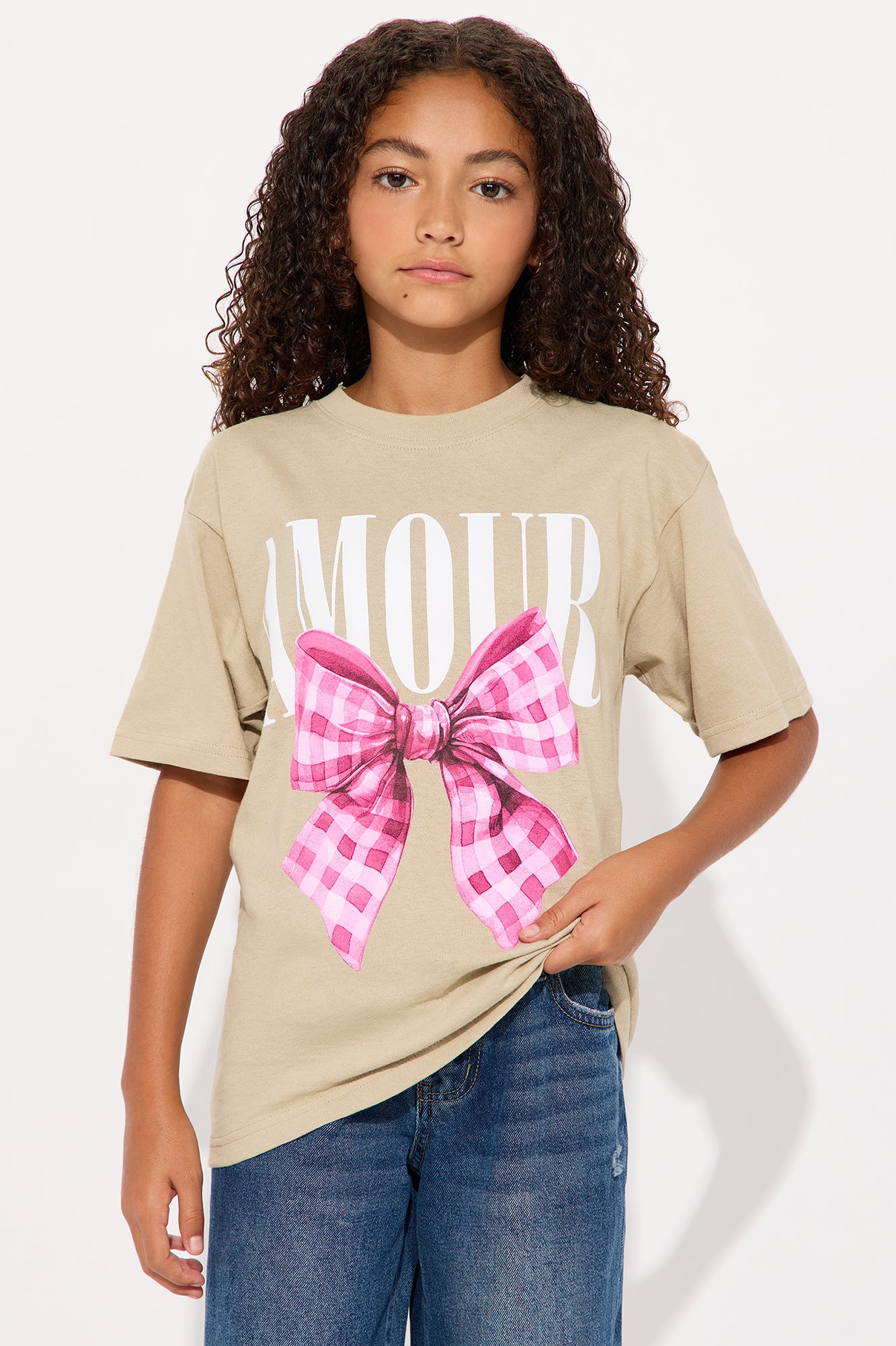 Mini My Only Amour Short Sleeve Tee - Sand