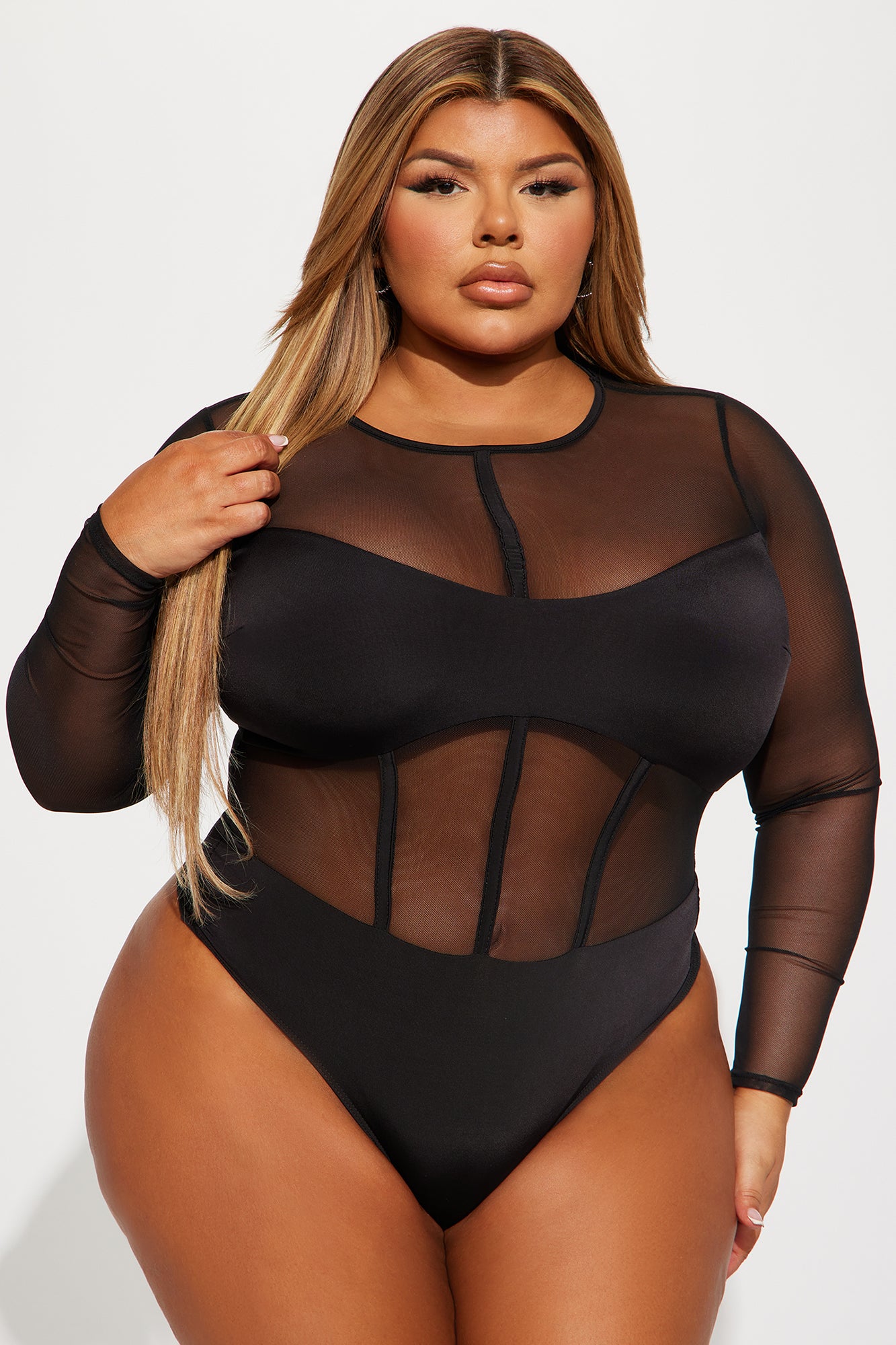 Lights Out Mesh Bodysuit - Black