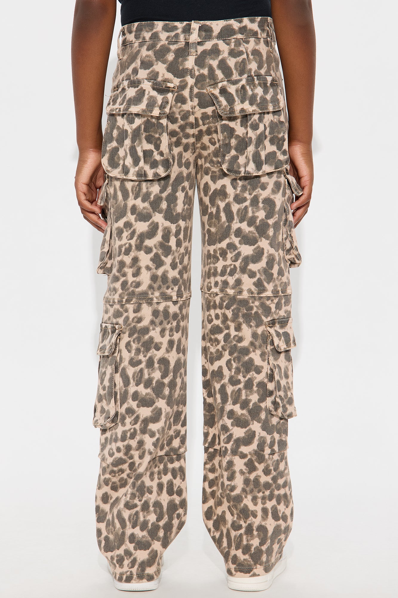 Mini Like A Leopard Printed Cargo Jeans - Leopard