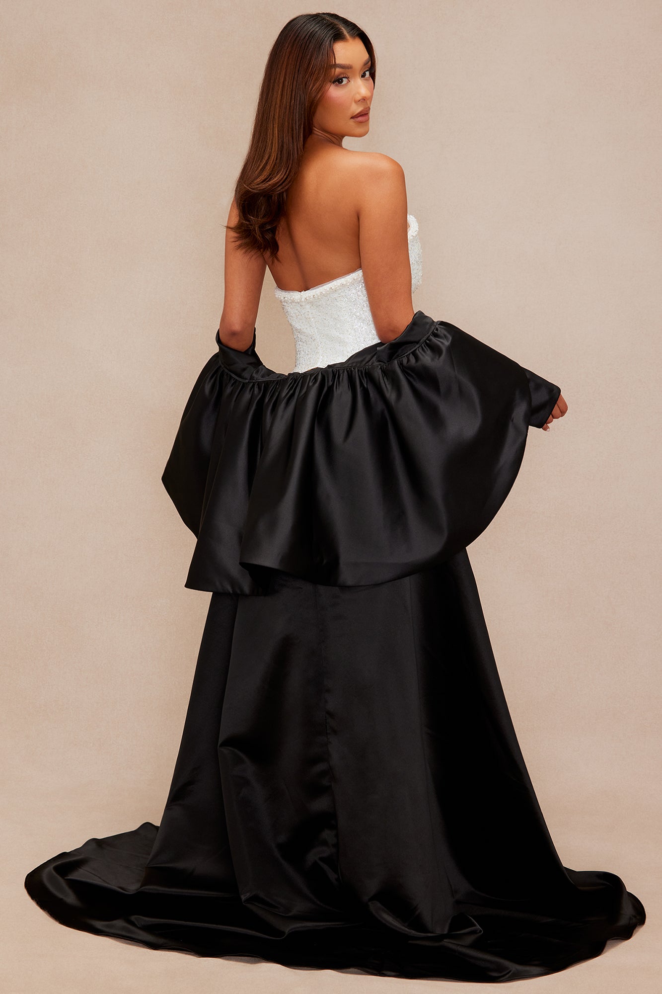 Full Of Glamour Embellished Gown - White
