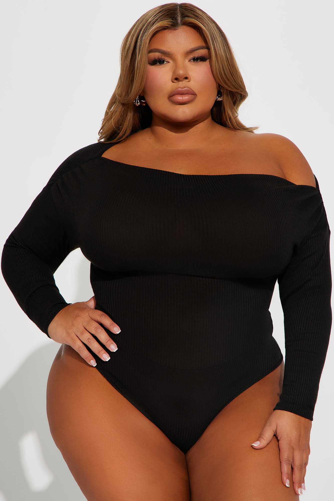 Lover Girl Sweater Bodysuit - Black