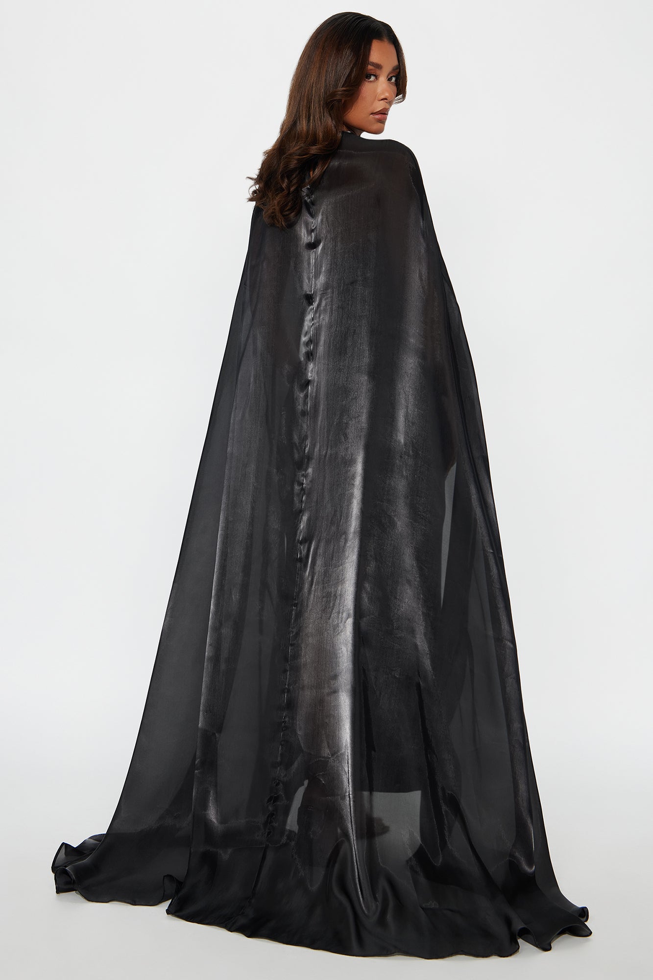 Effortlessly Elevated Satin Gown - Black