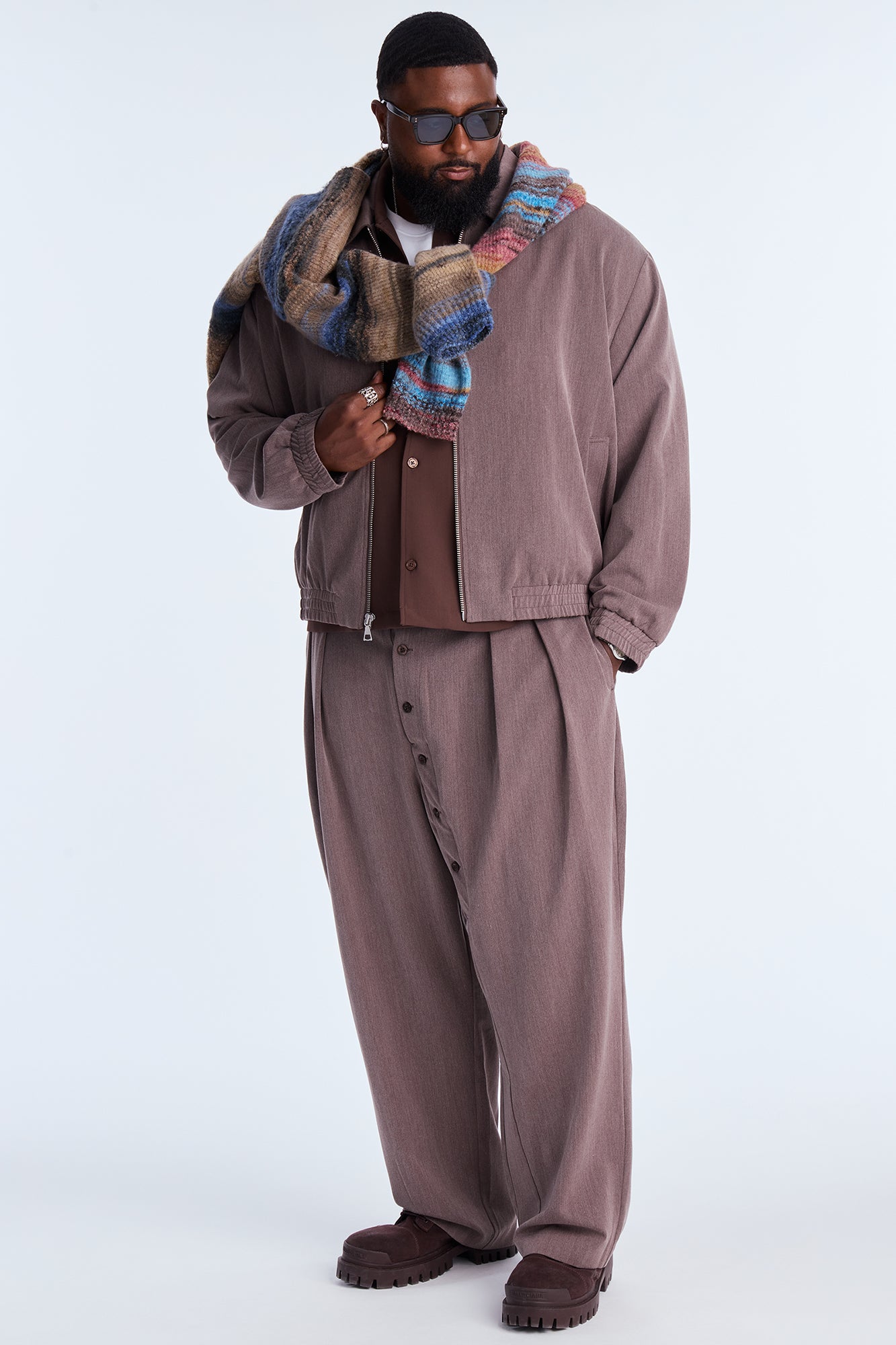 Relaxed Upper East Side Zip Jacket - Brown