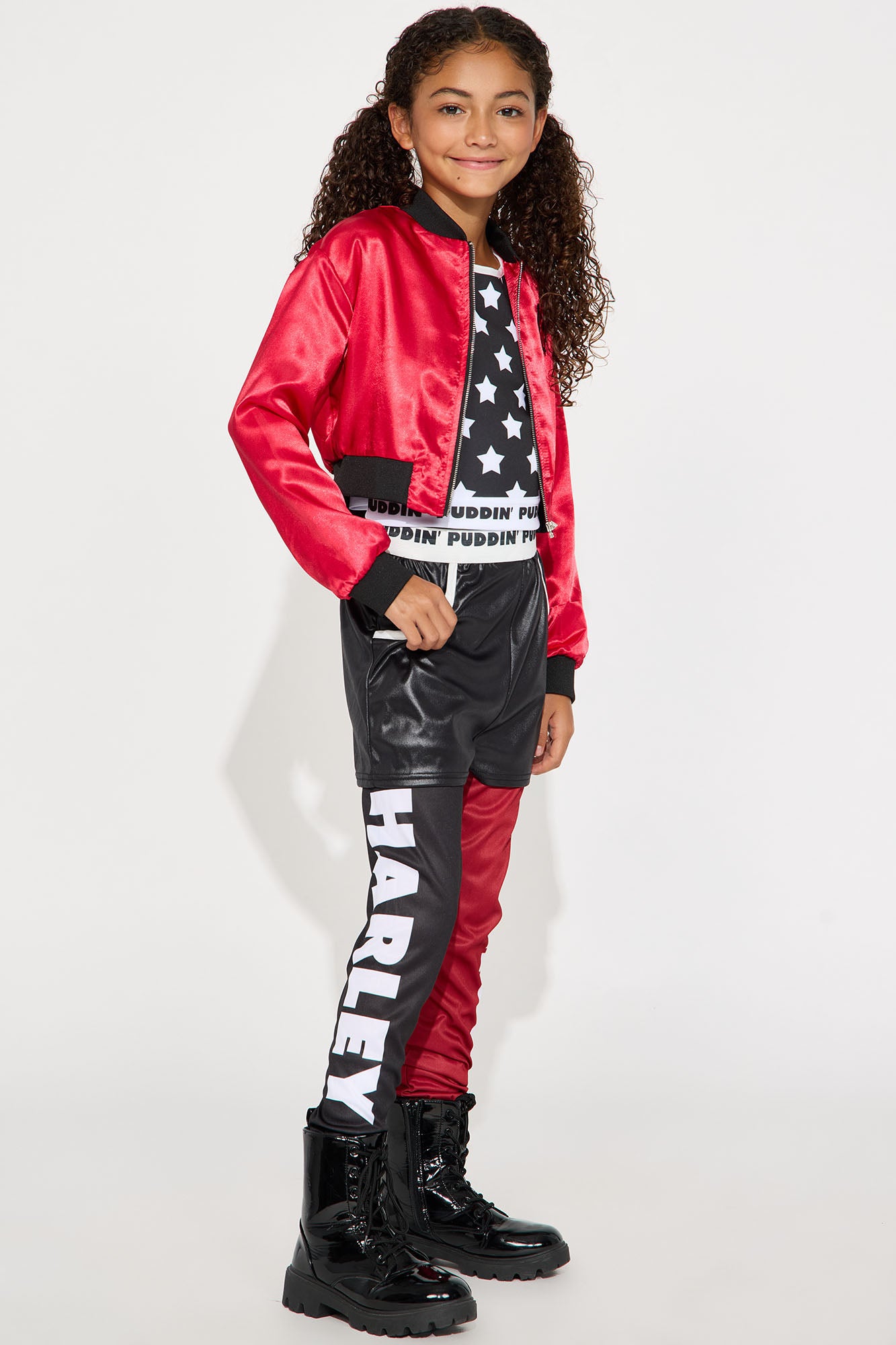 Mini Harley Quinn Costume - Black/combo