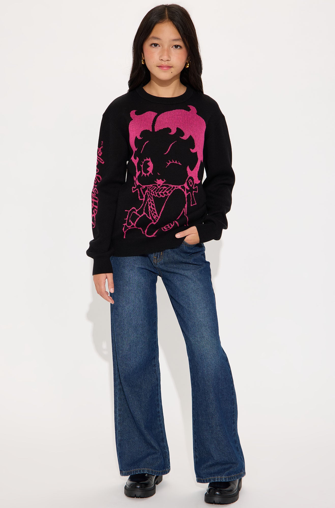 Mini Betty Boop Sweater - Black/combo