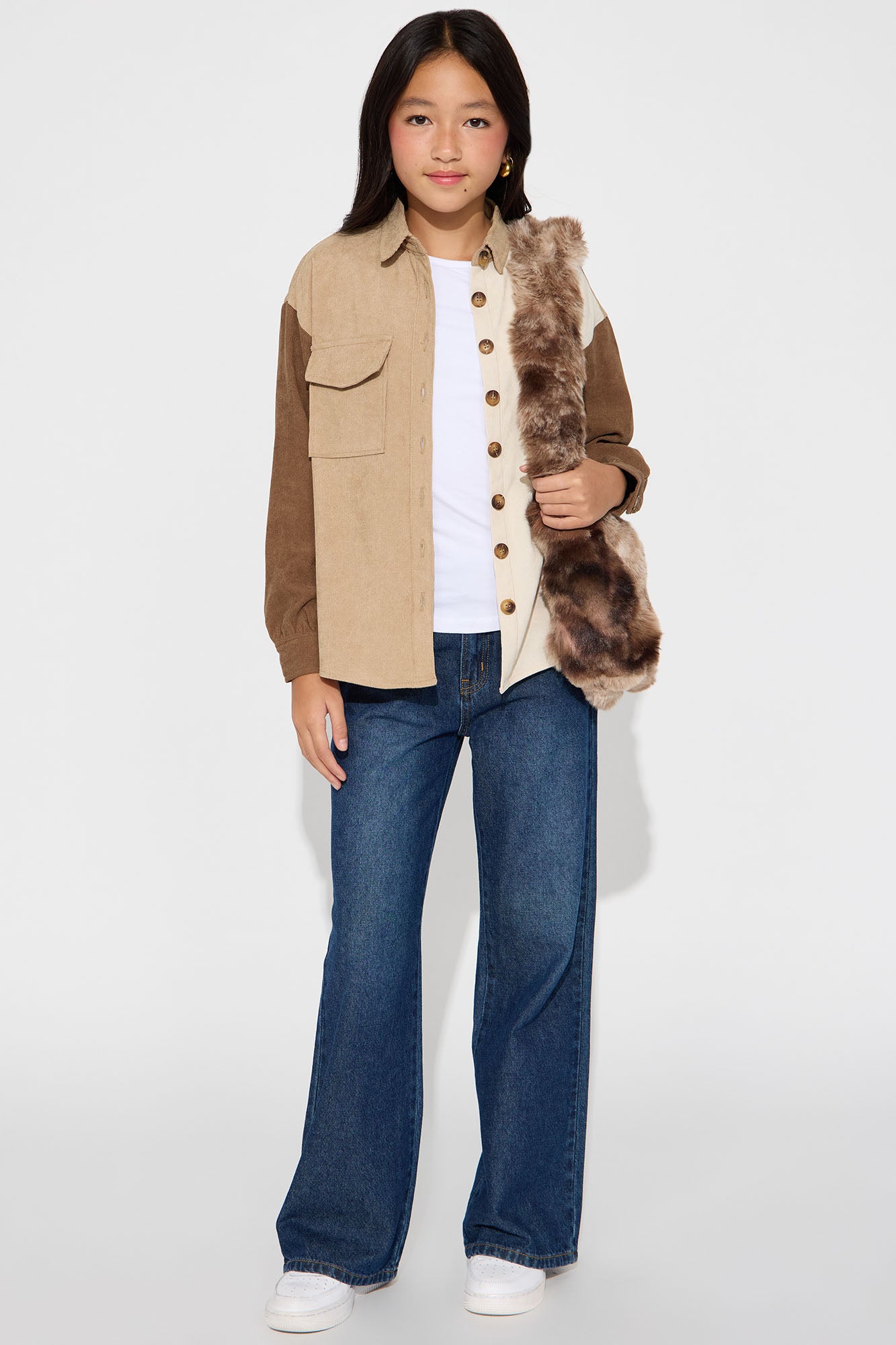 Mini Desert Desire Corduroy Shirt - Brown/combo