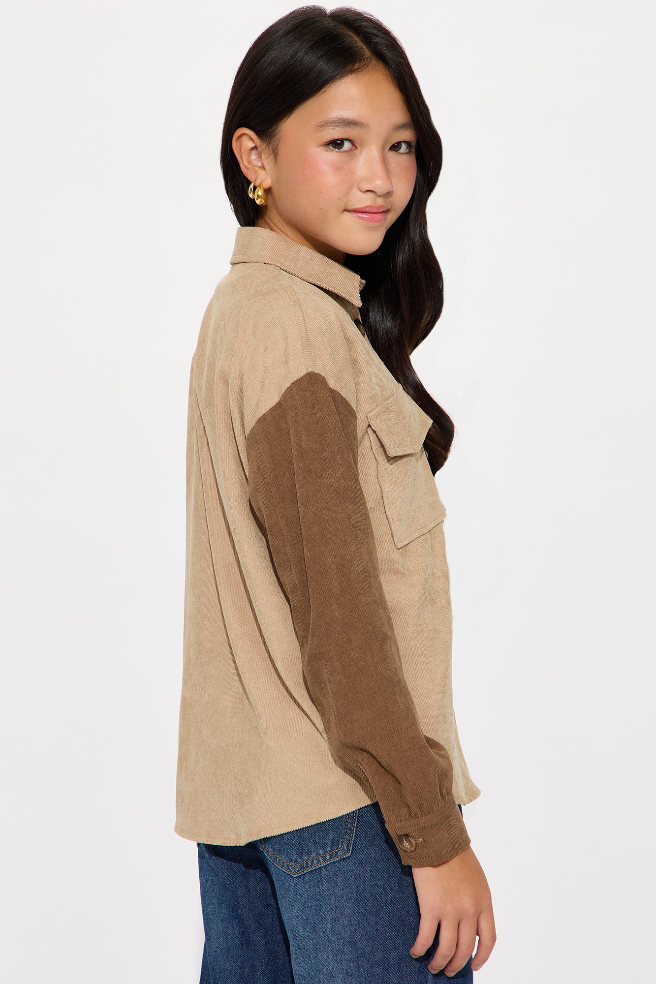 Mini Desert Desire Corduroy Shirt - Brown/combo