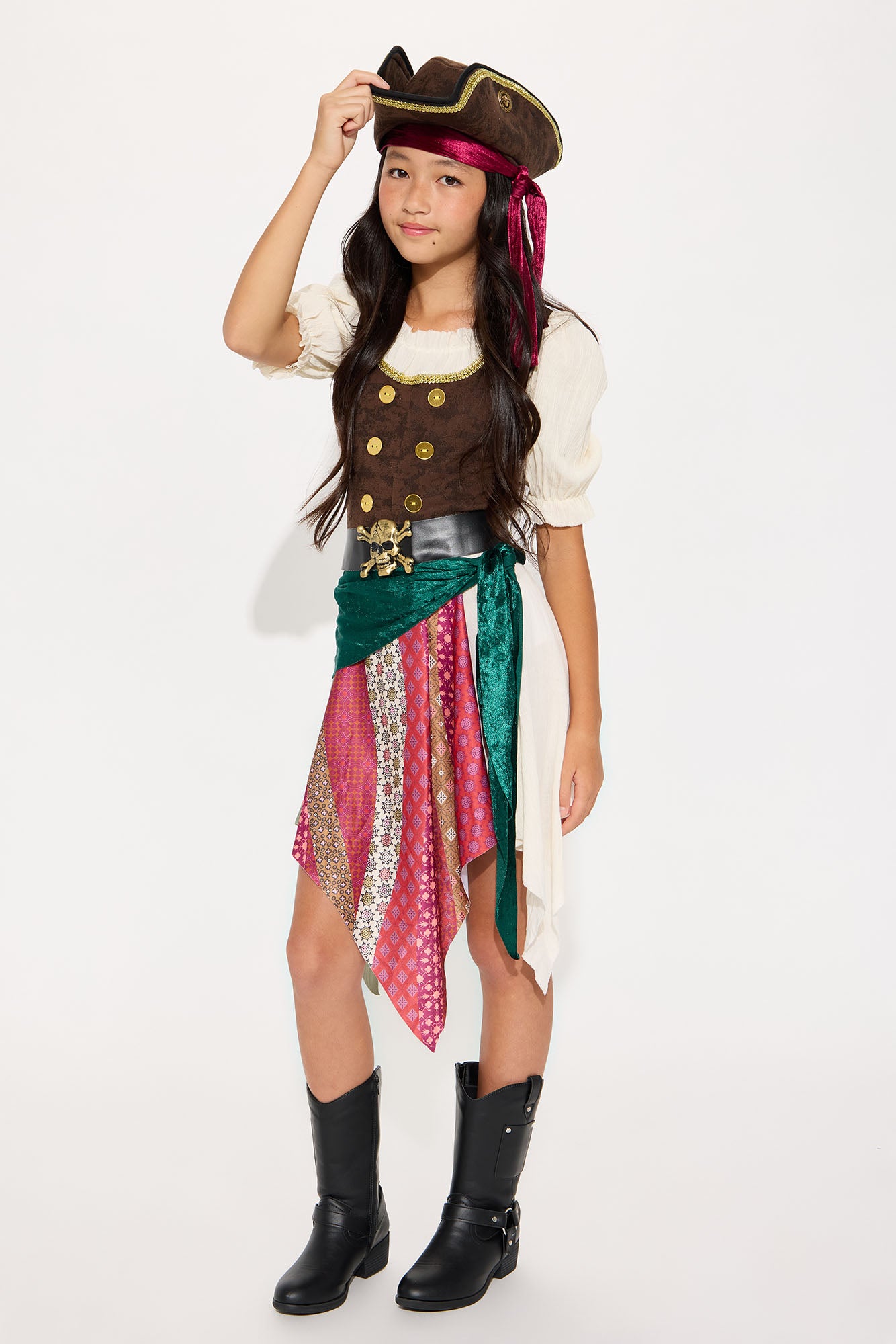 Mini Pretty Pirate Costume - Brown/combo