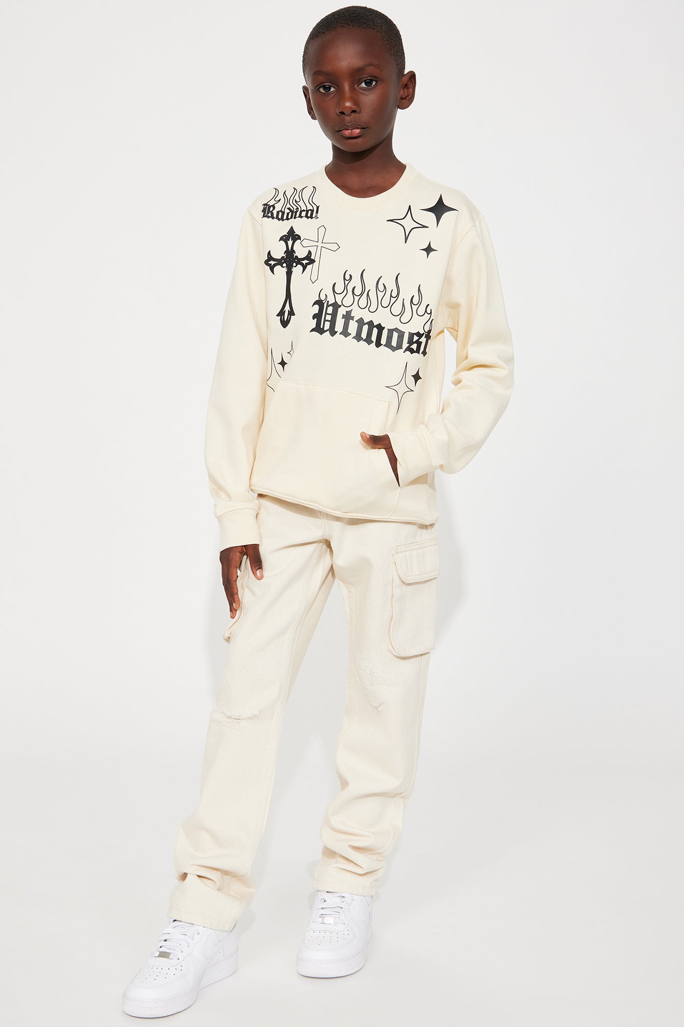 Mini Radical At Most Fleece Sweatshirt - Sand