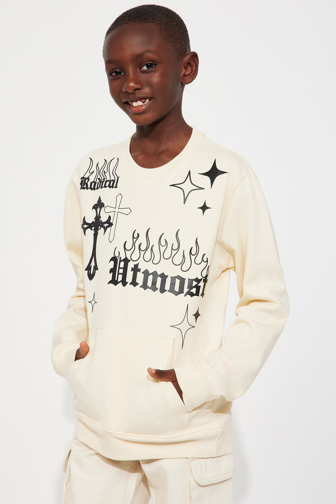 Mini Radical At Most Fleece Sweatshirt - Sand