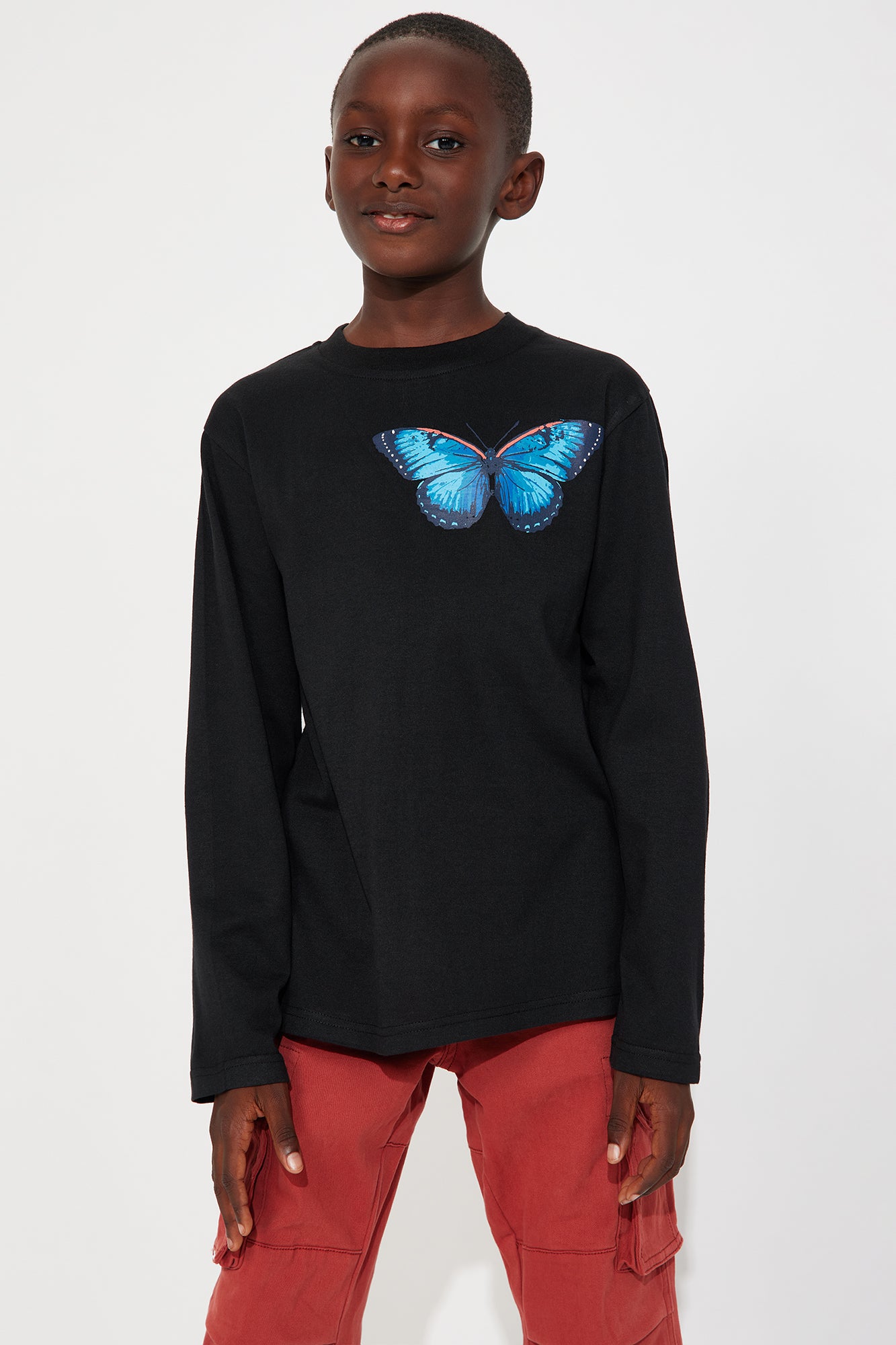 Mini Eco Warriors Front/Back Long Sleeve Tee - Black