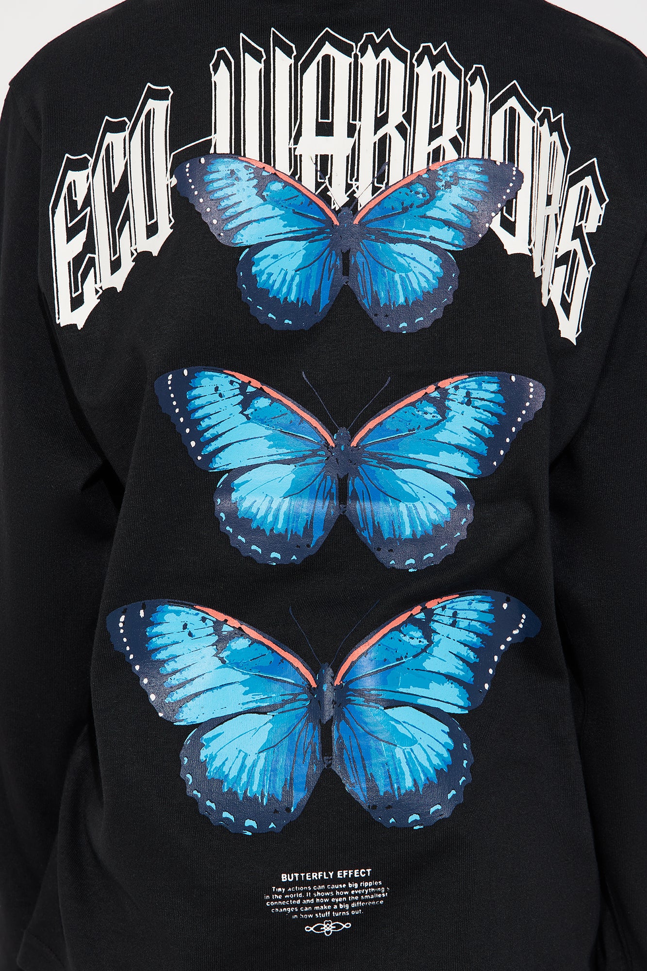 Mini Eco Warriors Front/Back Long Sleeve Tee - Black
